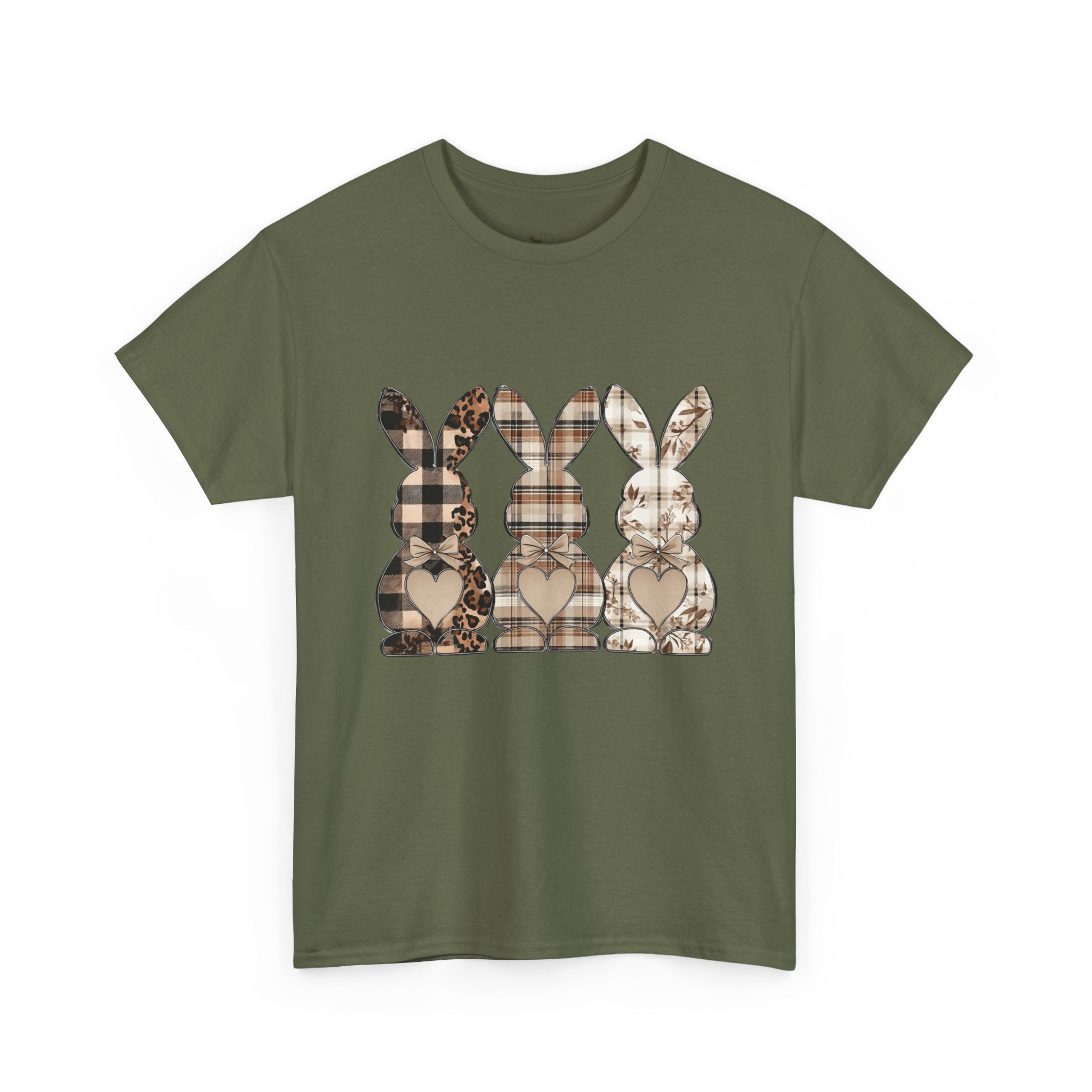 Rustic Bunny Trio T-Shirt | Farmhouse Rabbit Graphic Tee | Cottagecore Easter Bunny Shirt | Country Farm Animal Shirt | Homestead Spring Apparel
