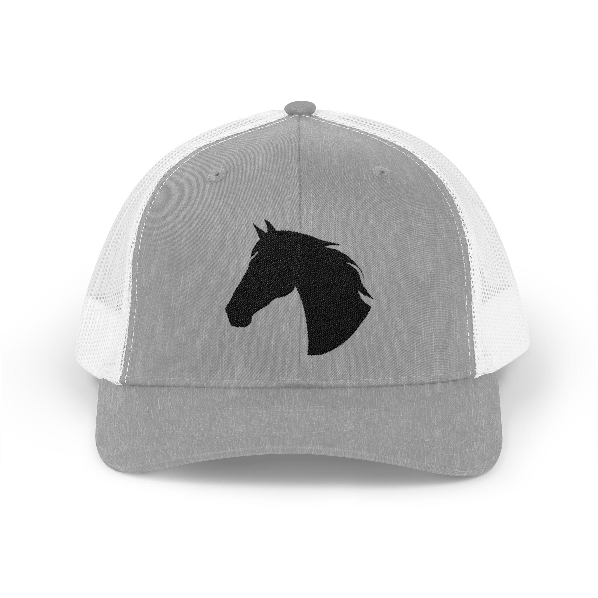Horse Head Trucker Hat | Western Horse Silhouette Mesh Snapback Cap | Equestrian Ranch Hat | Rustic Farm Life Cowboy Cowgirl Horse Lover Hat