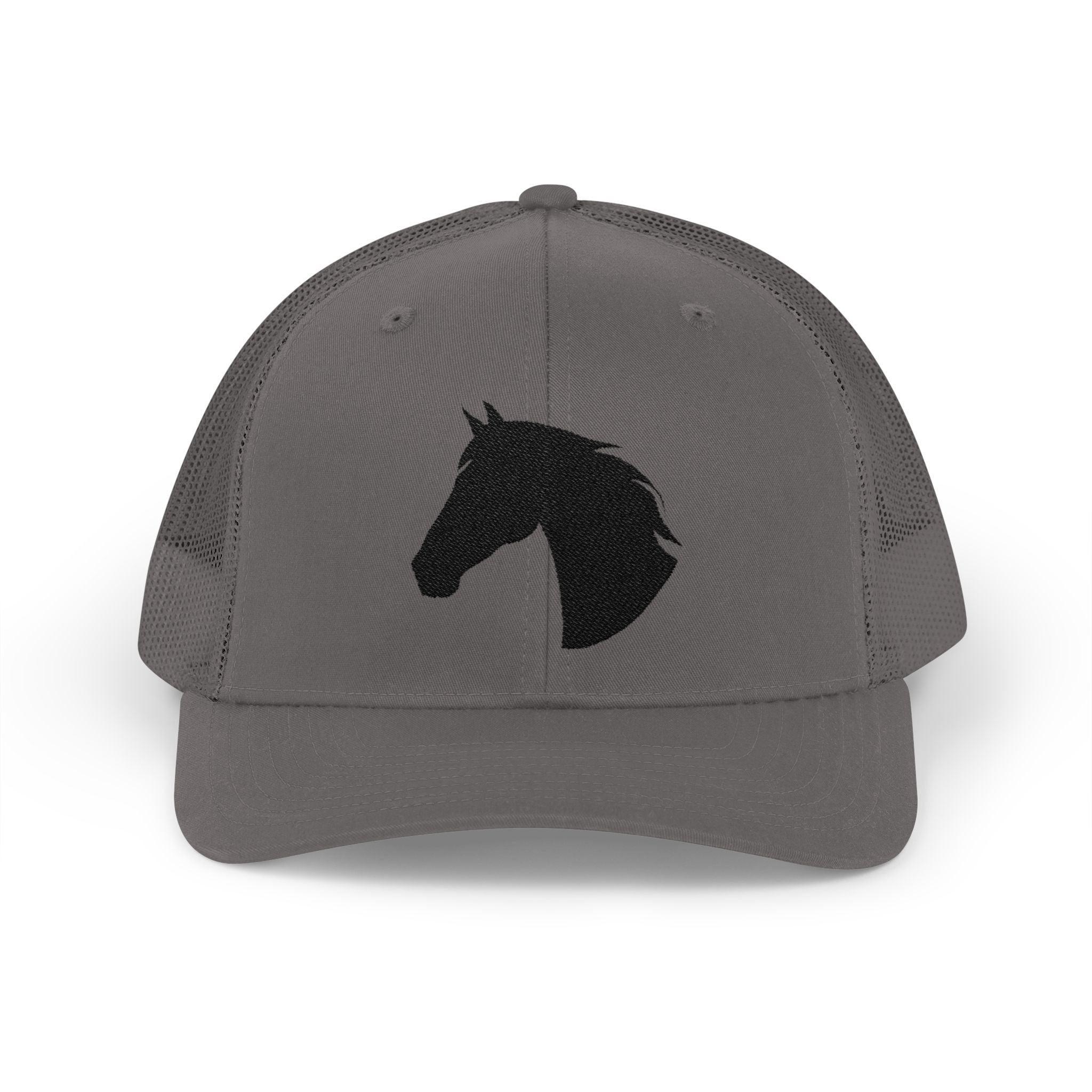 Horse Head Trucker Hat | Western Horse Silhouette Mesh Snapback Cap | Equestrian Ranch Hat | Rustic Farm Life Cowboy Cowgirl Horse Lover Hat