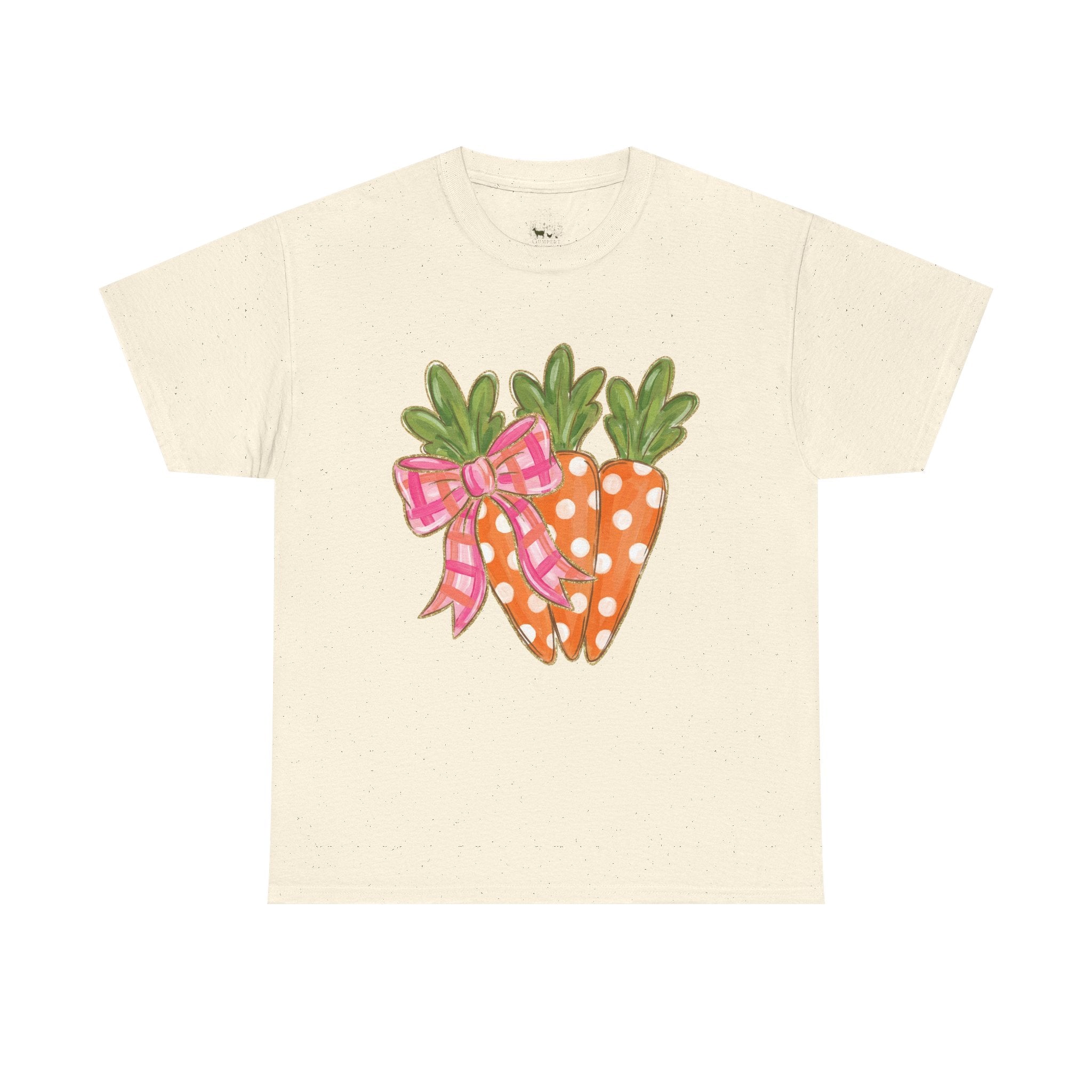 Cute Carrot Bow T-Shirt | Easter Carrot Graphic Tee | Spring Farm Shirt | Cottagecore Easter Shirt | Farmhouse Garden Shirt | Homestead Spring Apparel