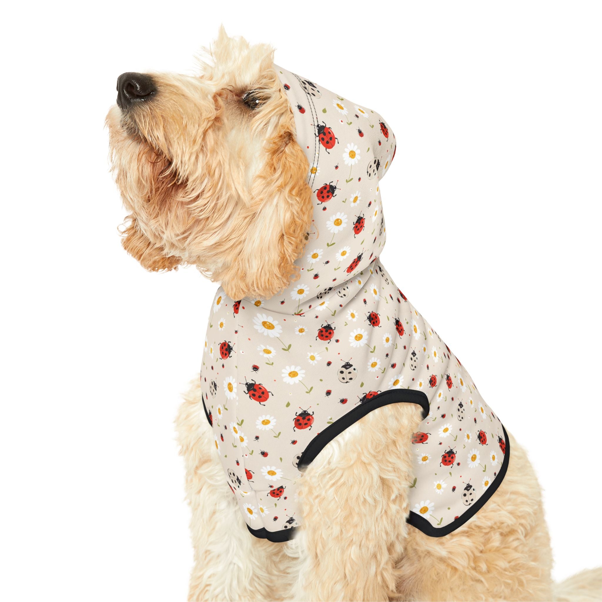 Ladybug Pet Hoodie, Cute Pet Apparel, Animal Lover Gift, Dog Sweater, Cat Jumper, Pet Clothing