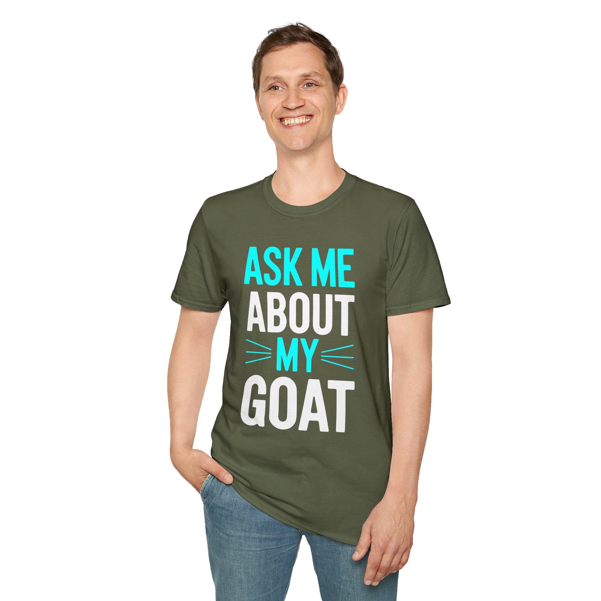 Ask Me About My Goat Funny Unisex T-Shirt | Goat Lover Farm Life Graphic Tee