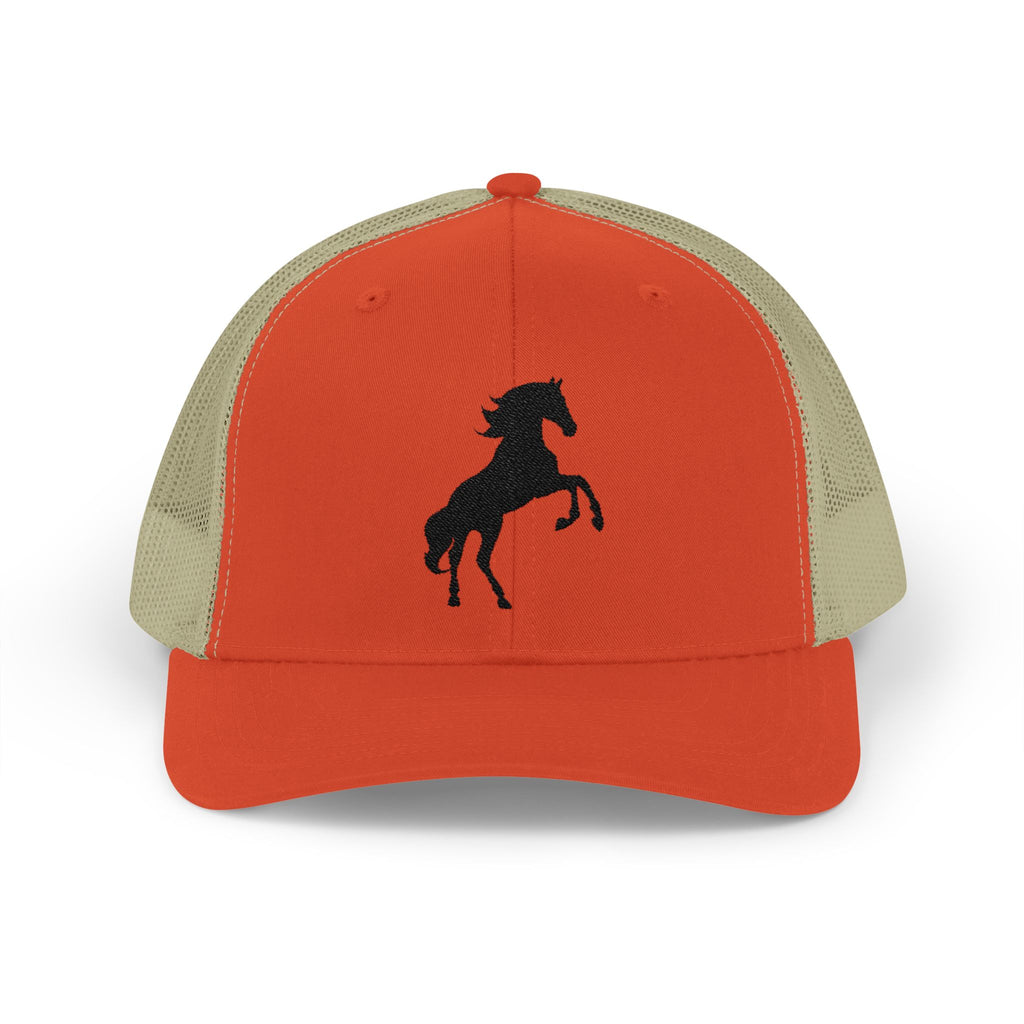 Rearing Horse Trucker Hat | Western Equestrian Mesh Snapback Cap | Rustic Ranch Horse Lover Hat | Farm Life Country Cowboy Cap