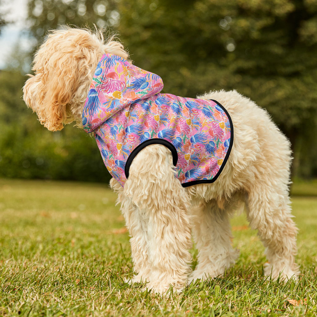 Pink Neon Jellyfish Pet Hoodie, Cute Animal Lover Gift, Dog Sweater, Cat Jumper, Pet Clothing