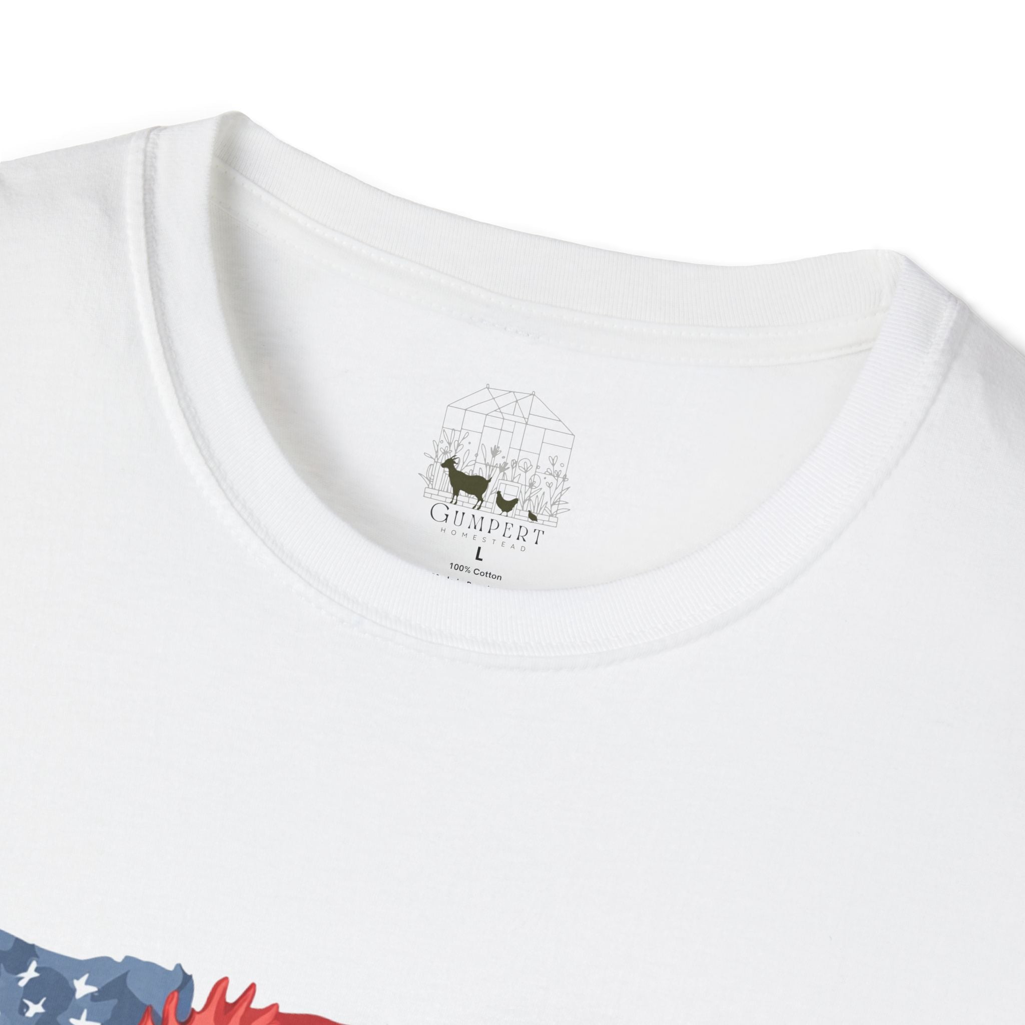 Patriotic Chicken T-Shirt – American Flag Hen Shirt, Farm Life Tee, 4th of July Chicken Shirt, Backyard Chicken Keeper Gift, Homestead Farm Apparel