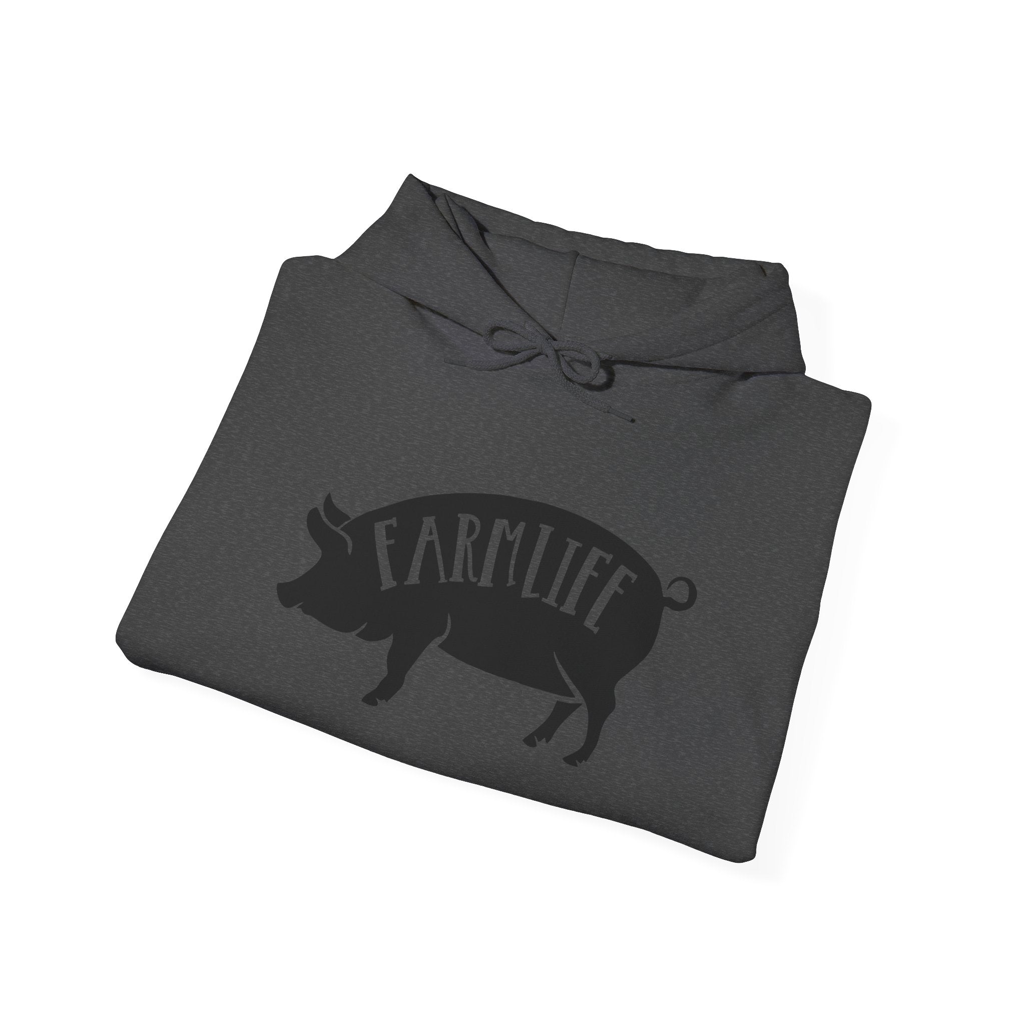 Farmhouse Pig Silhouette Hoodie – Farm Life Sweatshirt, Pig Lover Pullover, Homestead Hoodie, Mini Pig Apparel, Farm Animal Hoodie, Country Living Unisex Hoodie