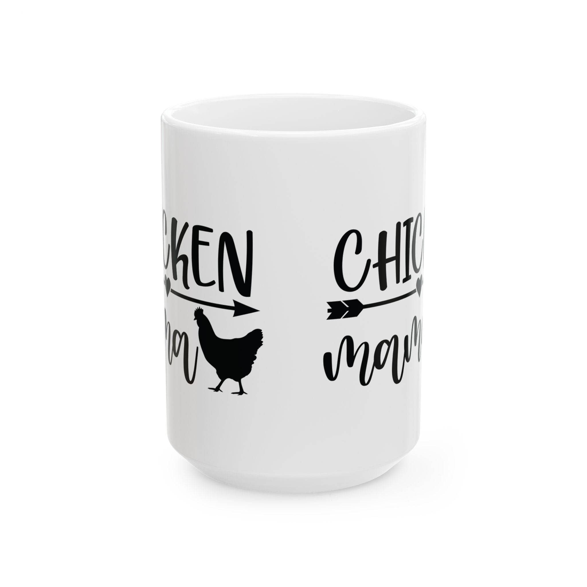 Chicken Mama Ceramic Mug – Farmhouse Chicken Mom Coffee Cup, Backyard Chicken Lover Mug (11oz, 15oz)
