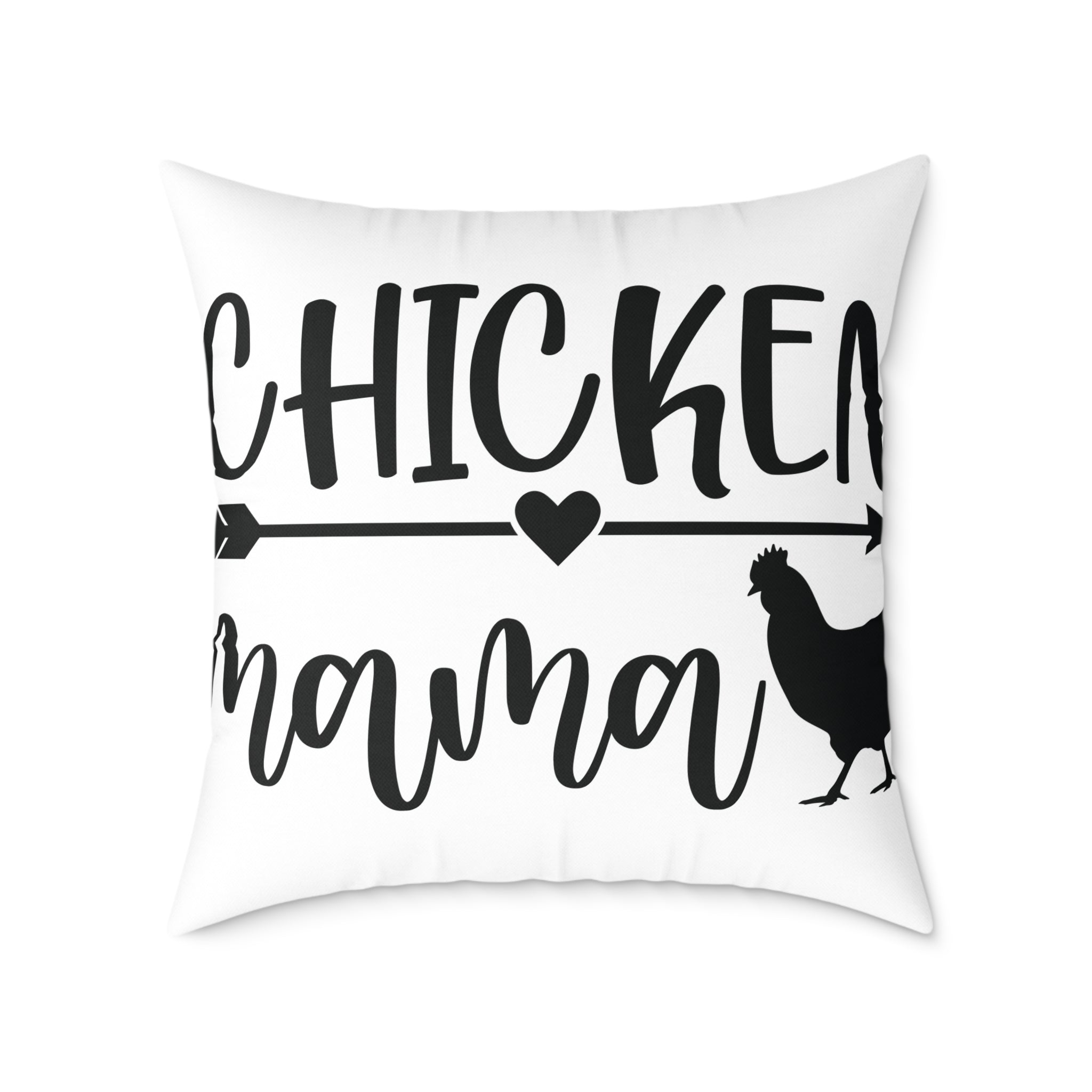 Chicken Mama Throw Pillow – Farmhouse Chicken Decor Cushion, Rustic Homestead Accent Pillow, Country Cottage Home Decor