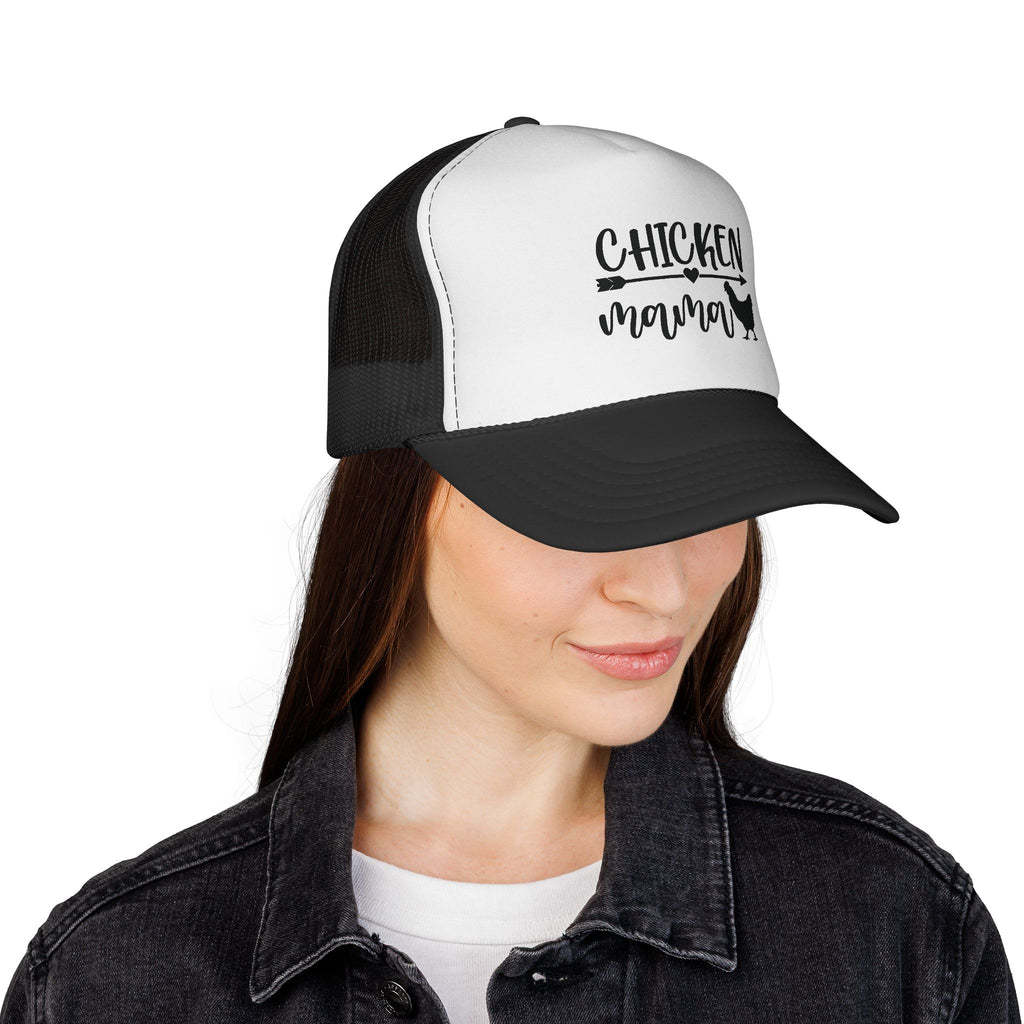 Chicken Mama Trucker Hat – Farm Mom Hat, Backyard Chicken Keeper Cap, Funny Homestead Poultry Hat