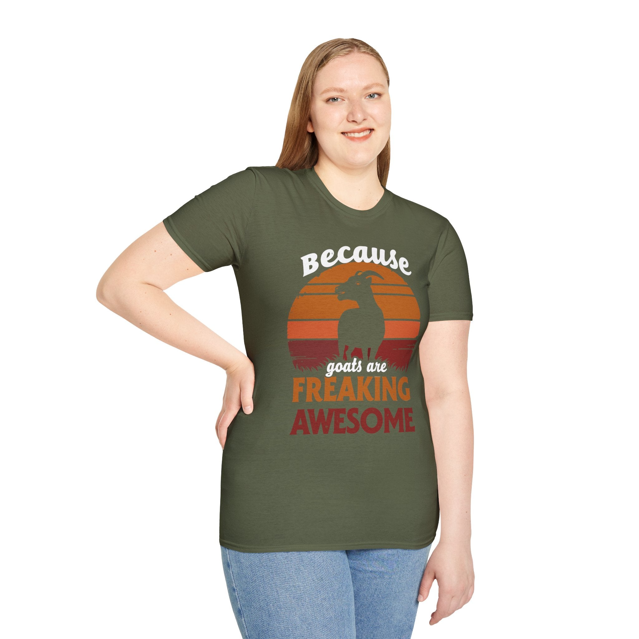 Because Goats Are Freaking Awesome Vintage Unisex T-Shirt | Funny Goat Lover Farm Life Tee