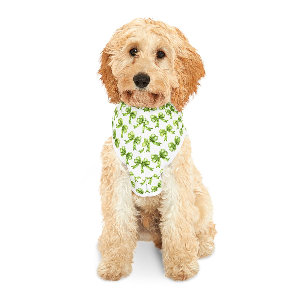 Green Coquette Bows Cute Pet Hoodie - Adorable Puppy Sweater, Small Dog Outfit, Furry Friend Gift, Pet Apparel, Animal Lover Present