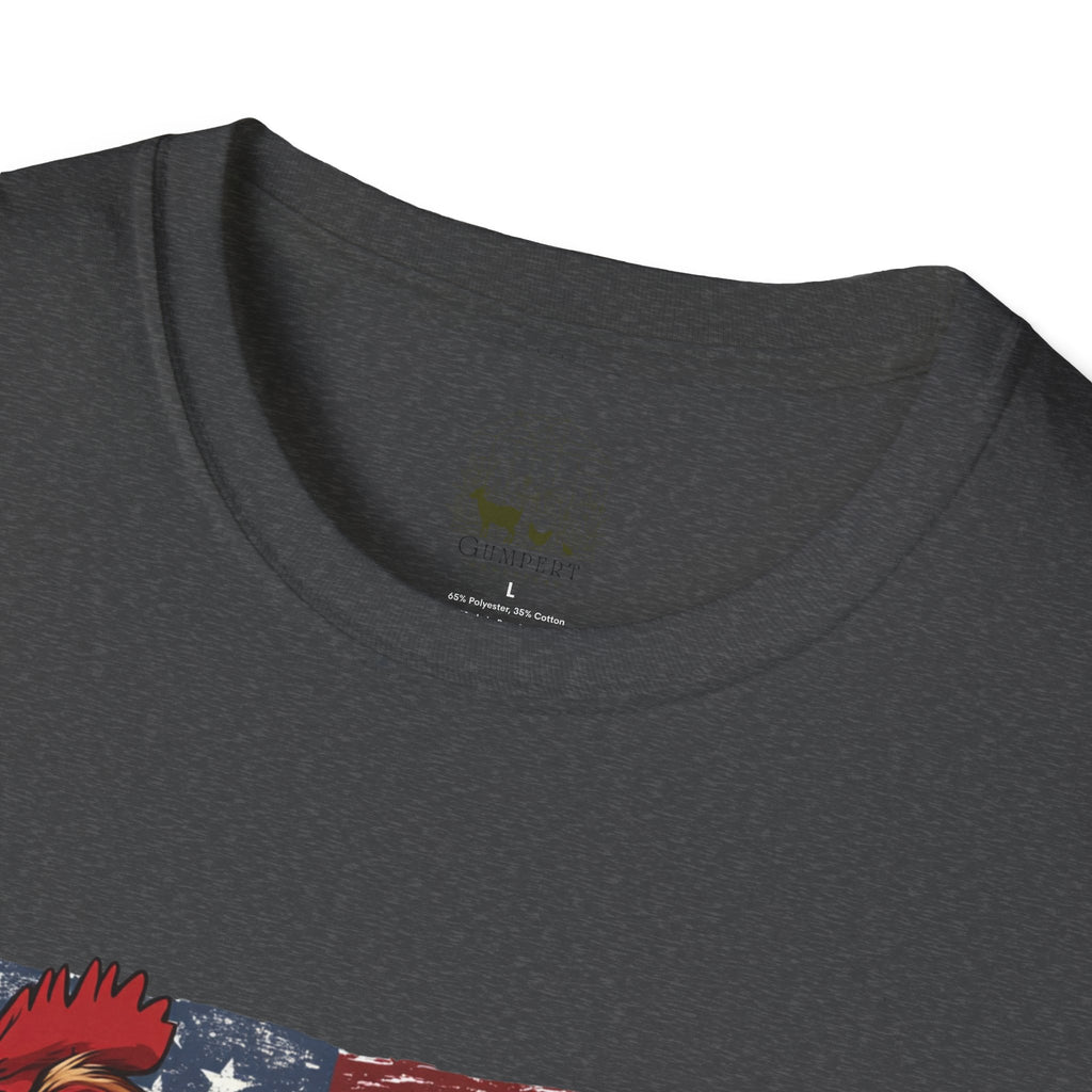 American Flag Chickens T-Shirt – American Flag Hen Shirt, Farm Life Tee, 4th of July Chicken Shirt, Backyard Chicken Keeper Gift, Homestead Farm Apparel