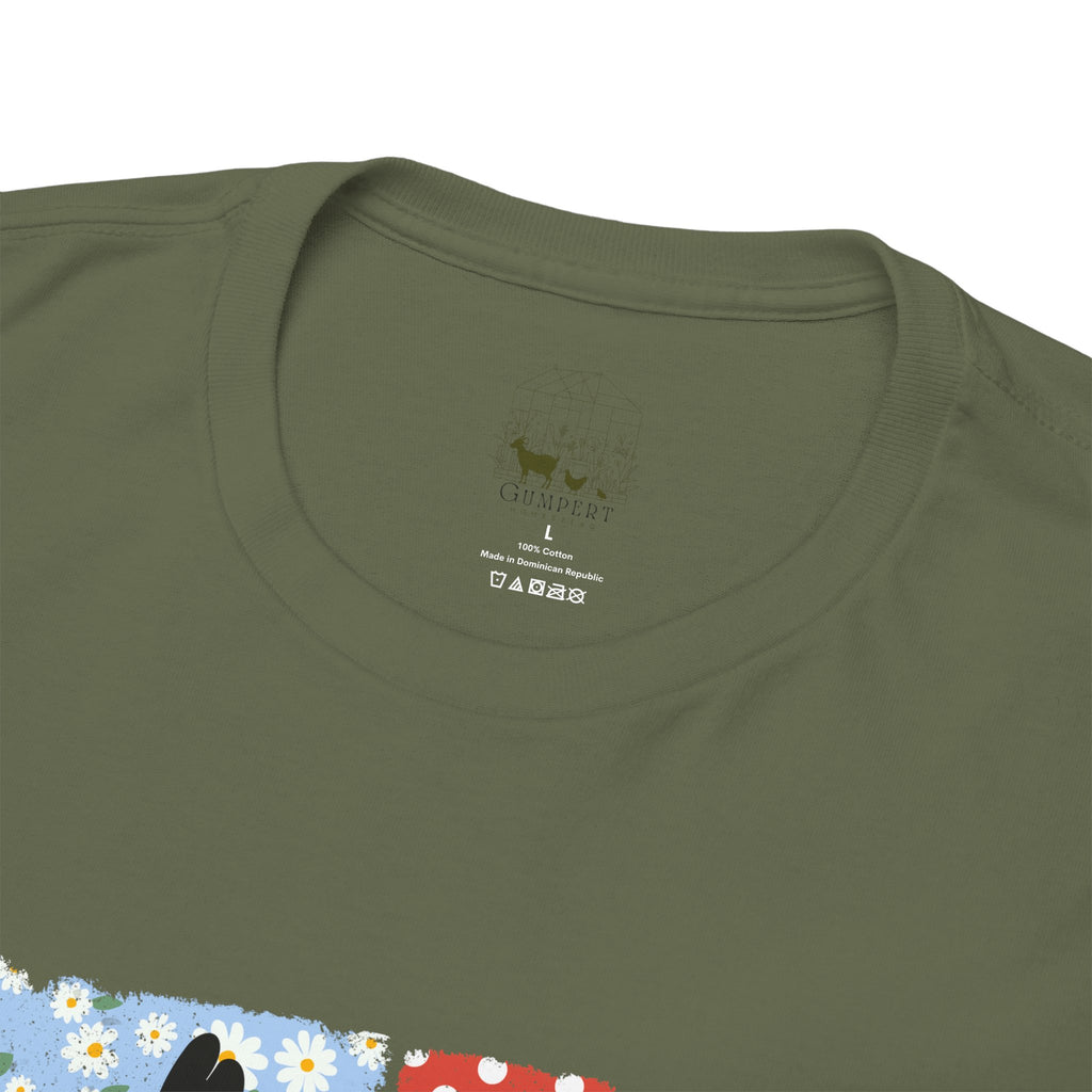 Patchwork Chicken Farm T-Shirt | Farmhouse Hen Graphic Tee | Patriotic Chicken Shirt | Country Homestead Apparel | Backyard Chicken Lover Gift