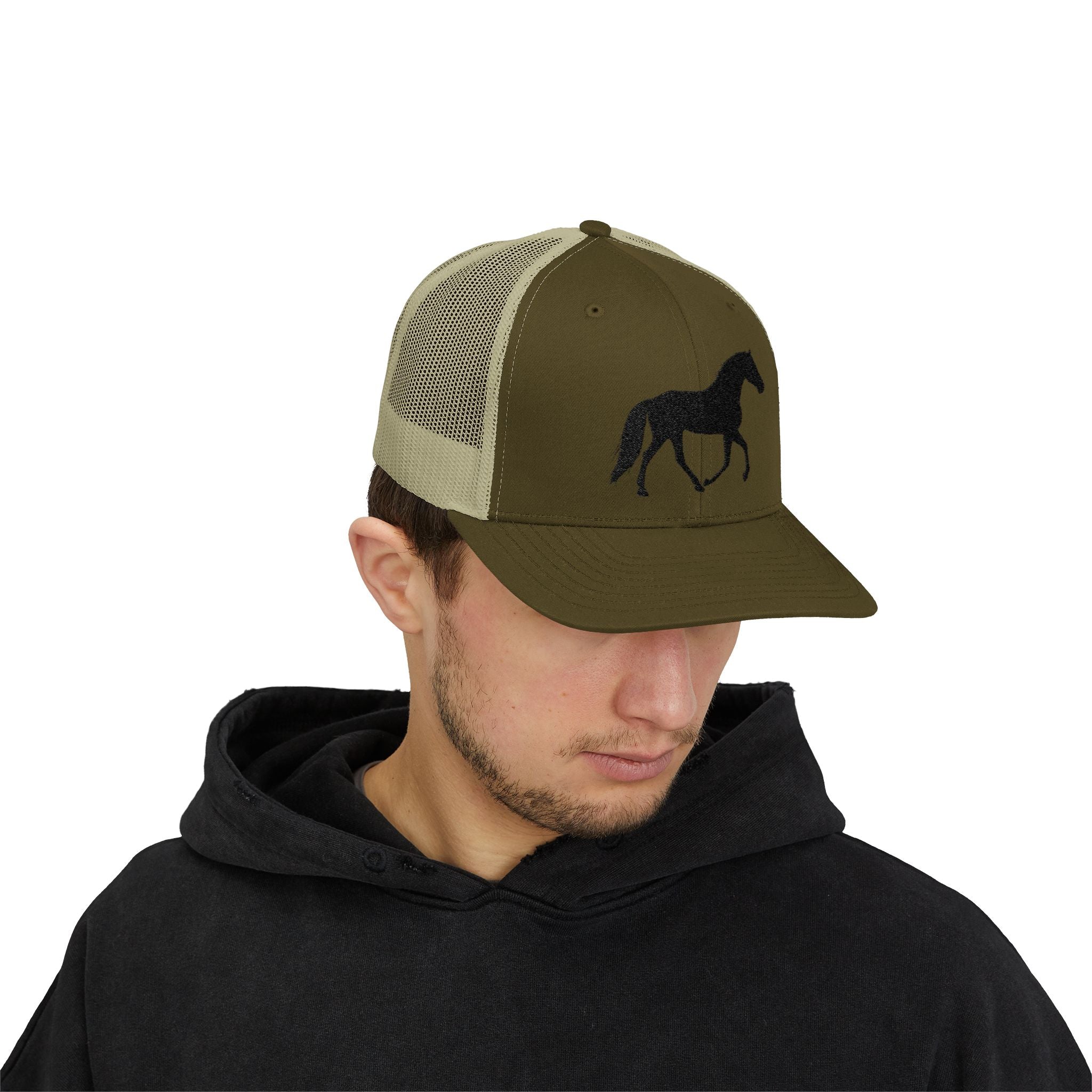 Walking Horse Trucker Hat | Rustic Equestrian Mesh Snapback Cap | Ranch Life Horse Lover Hat | Farm & Western Cottagecore Cap