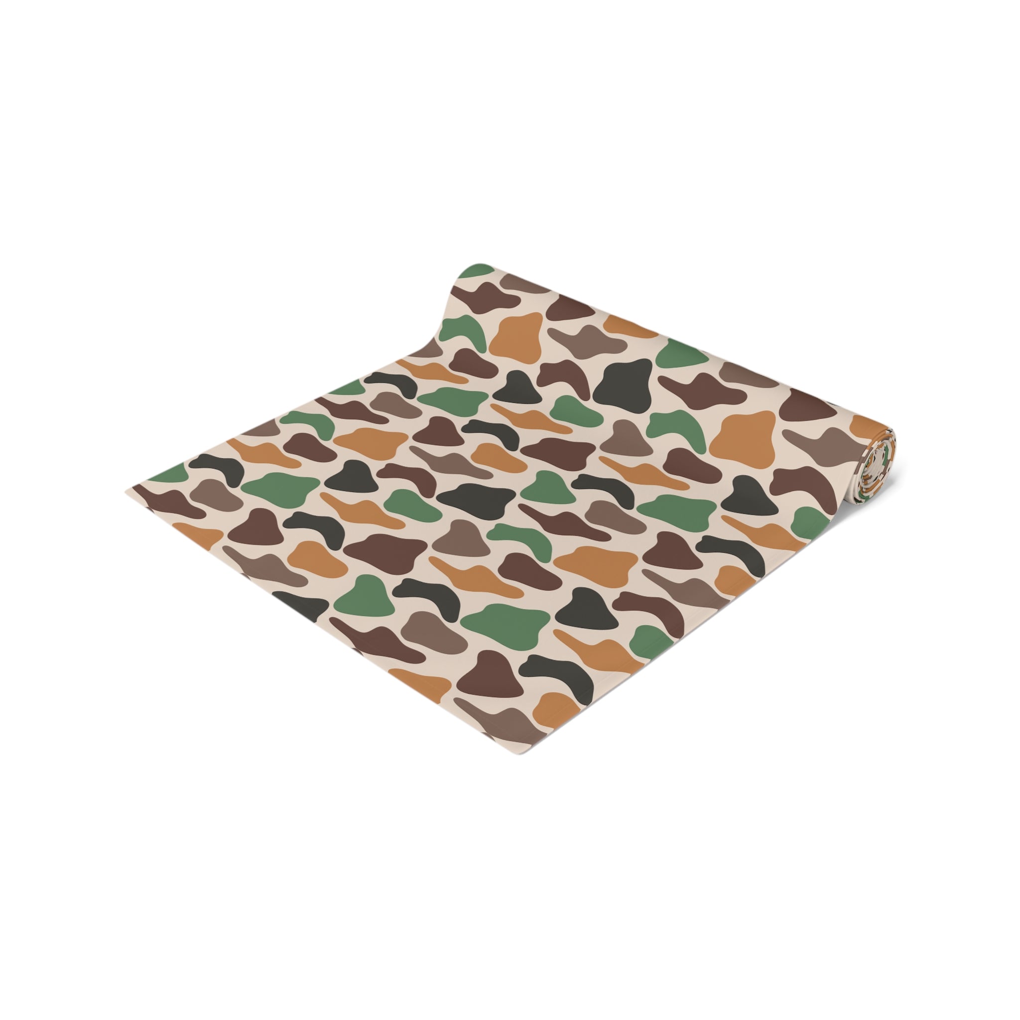 Duck Camo Farmhouse Table Runner | Rustic Waterfowl Kitchen Decor | Country Duck Print Dining Table Linen | Homestead Farm Table Runner