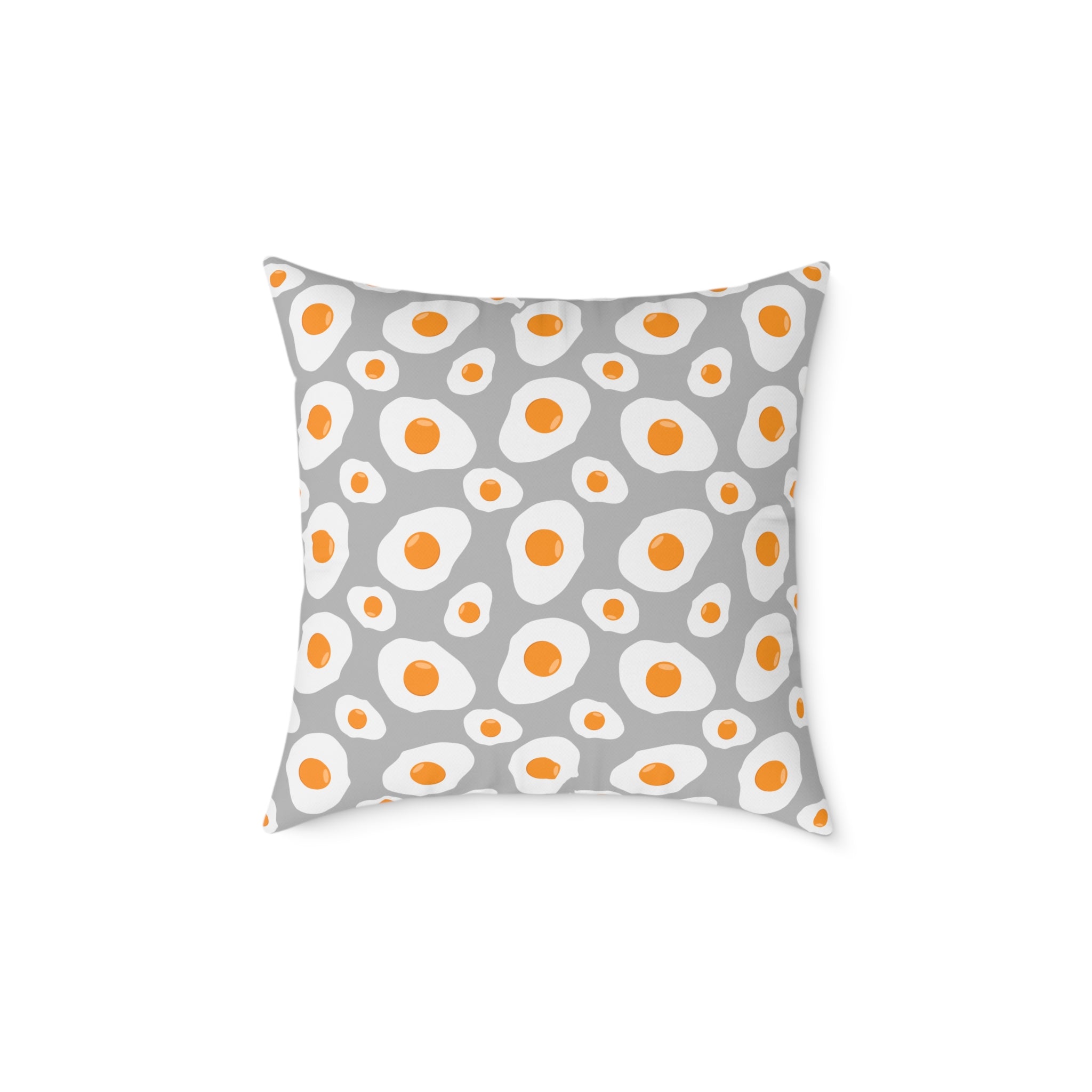 Funny Fried Egg Throw Pillow | Farmhouse Kitchen Decor Cushion | Breakfast Lover Accent Pillow | Cute Foodie Home Decor | Gumpert Homestead