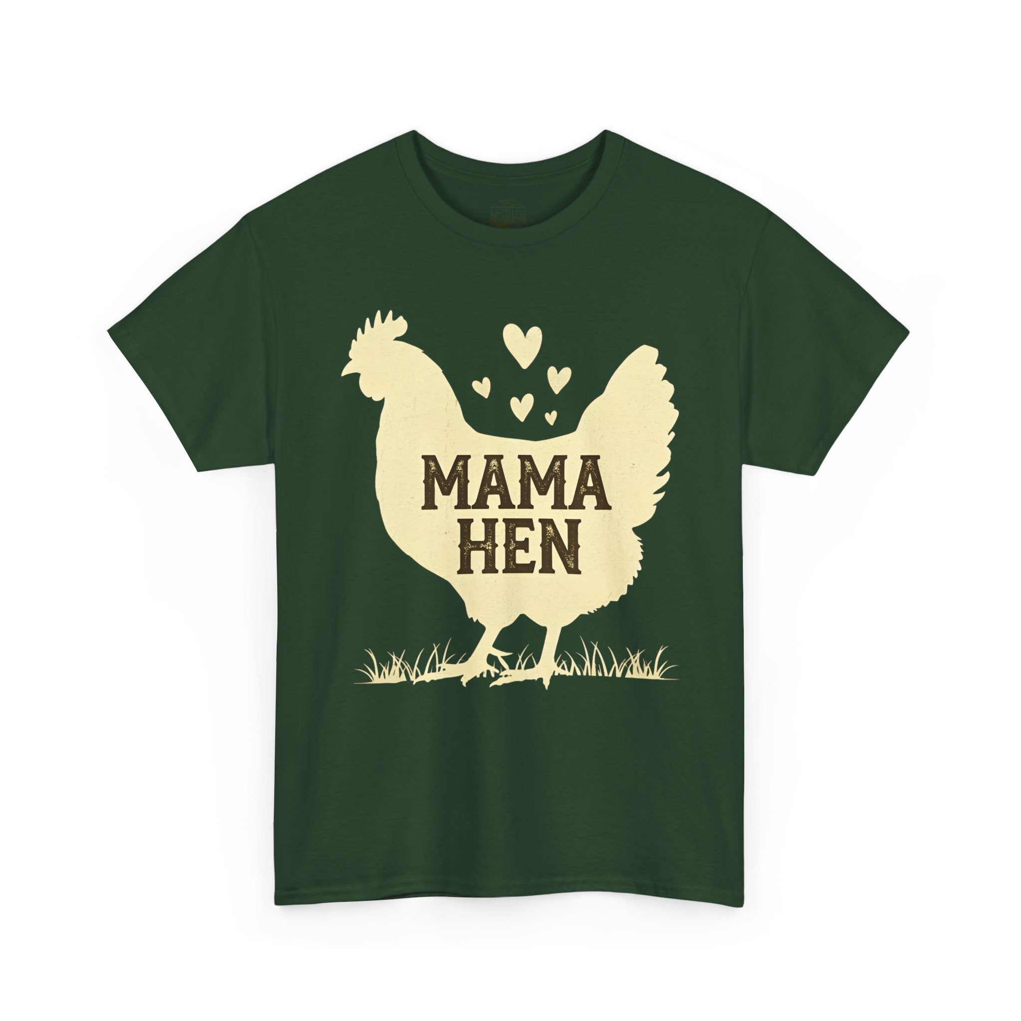 Mama Hen T-Shirt – Chicken Mom Tee, Minimalist Farmhouse Chicken Shirt, Unisex Gildan 5000