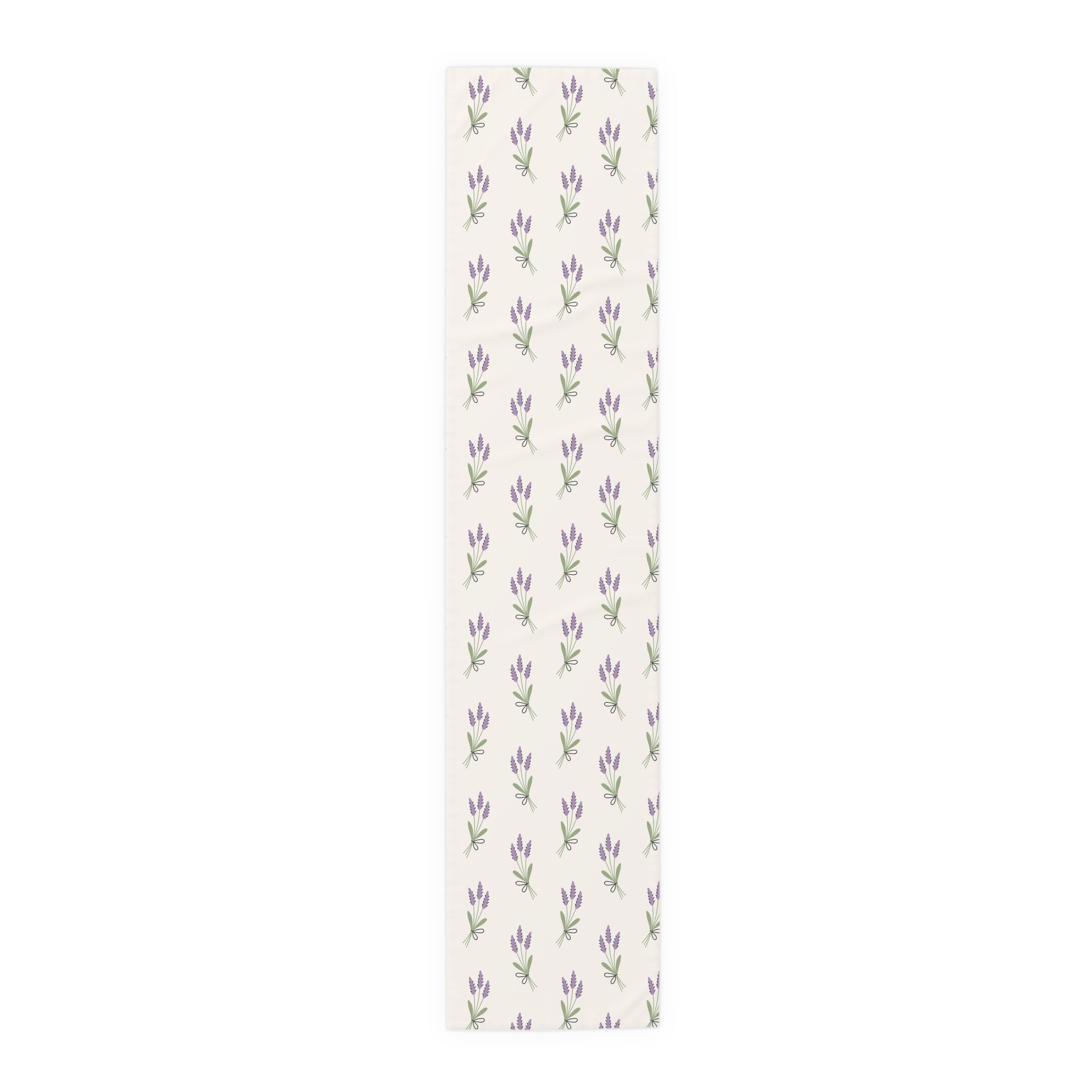 Lavender Floral Table Runner | Cottagecore Farmhouse Kitchen Decor | Purple Wildflower Dining Table Runner | Rustic Country Table Linen