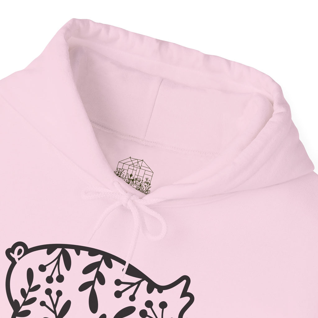 Floral Pig Silhouette Hoodie – Farm Life Sweatshirt, Pig Lover Pullover, Homestead Hoodie, Mini Pig Apparel, Farm Animal Hoodie, Country Living Unisex Hoodie