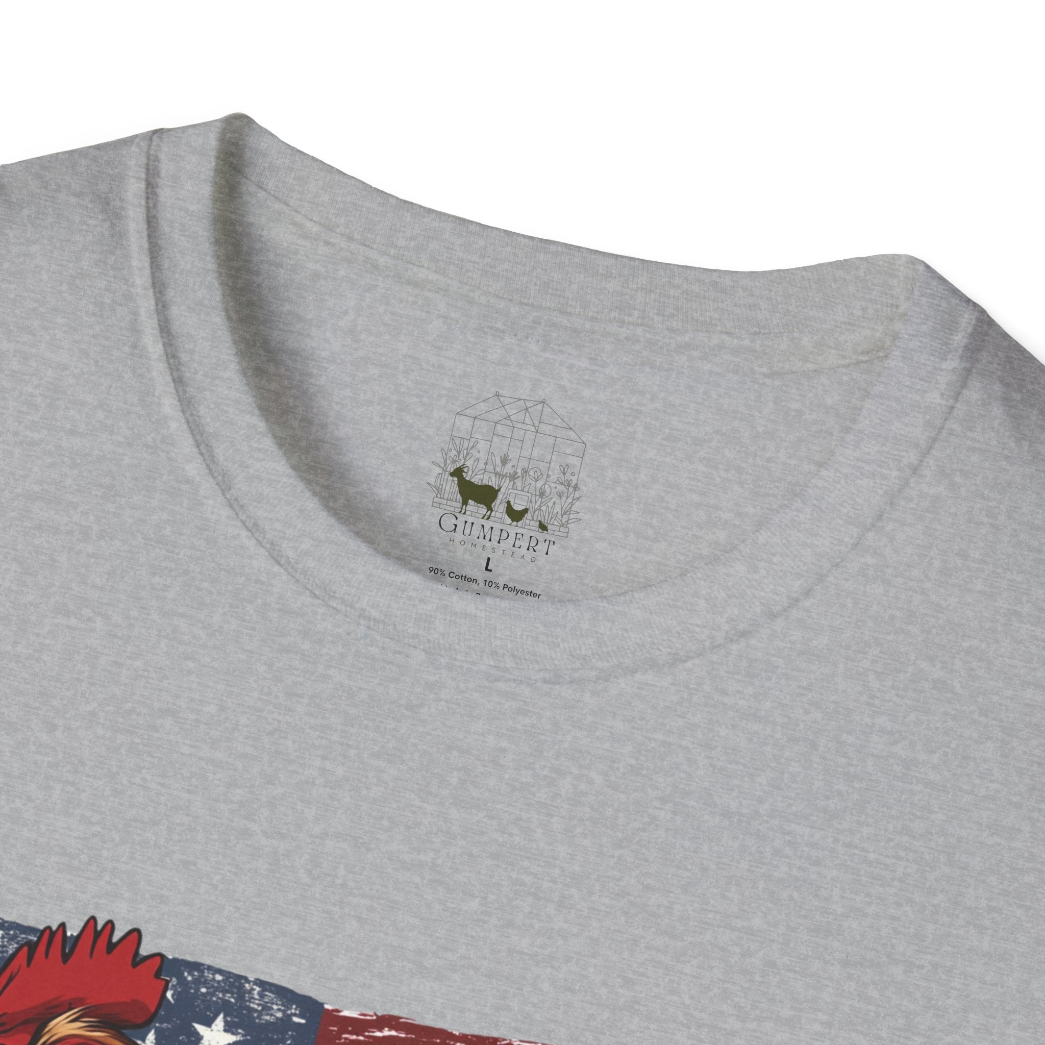 American Flag Chickens T-Shirt – American Flag Hen Shirt, Farm Life Tee, 4th of July Chicken Shirt, Backyard Chicken Keeper Gift, Homestead Farm Apparel