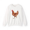 Rhode Island Red Hen Sweatshirt – Farmhouse Chicken Crewneck, Heritage Chicken Homestead Pullover, Unisex Gildan 18000