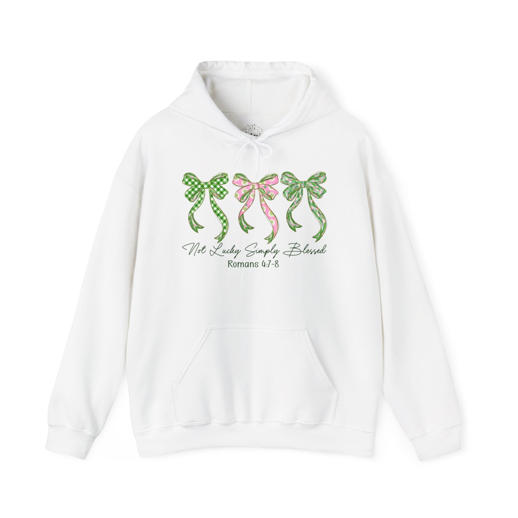 Not Lucky Simply Blessed Shirt | Romans 4:7–8 Christian St Patrick’s Day Tee | Faith Bow Shirt | Farmhouse Christian Apparel | Cottagecore Christian Shirt | Homestead Faith Clothing