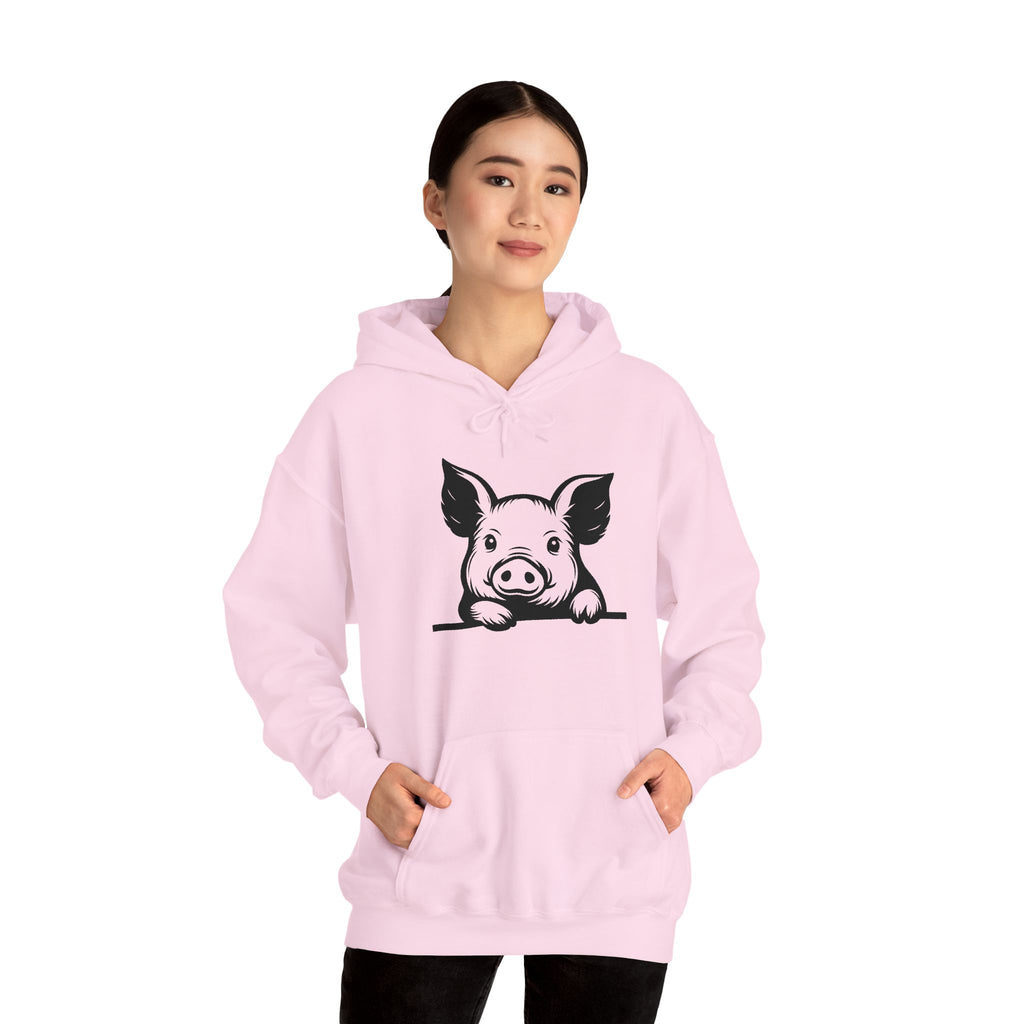 Peeking Pig Hoodie – Cute Pig Pullover Sweatshirt, Pig Lover Hoodie, Farm Life Hoodie, Mini Pig Apparel, Homestead Hoodie, Farm Animal Hoodie, Country Living Unisex Hoodie