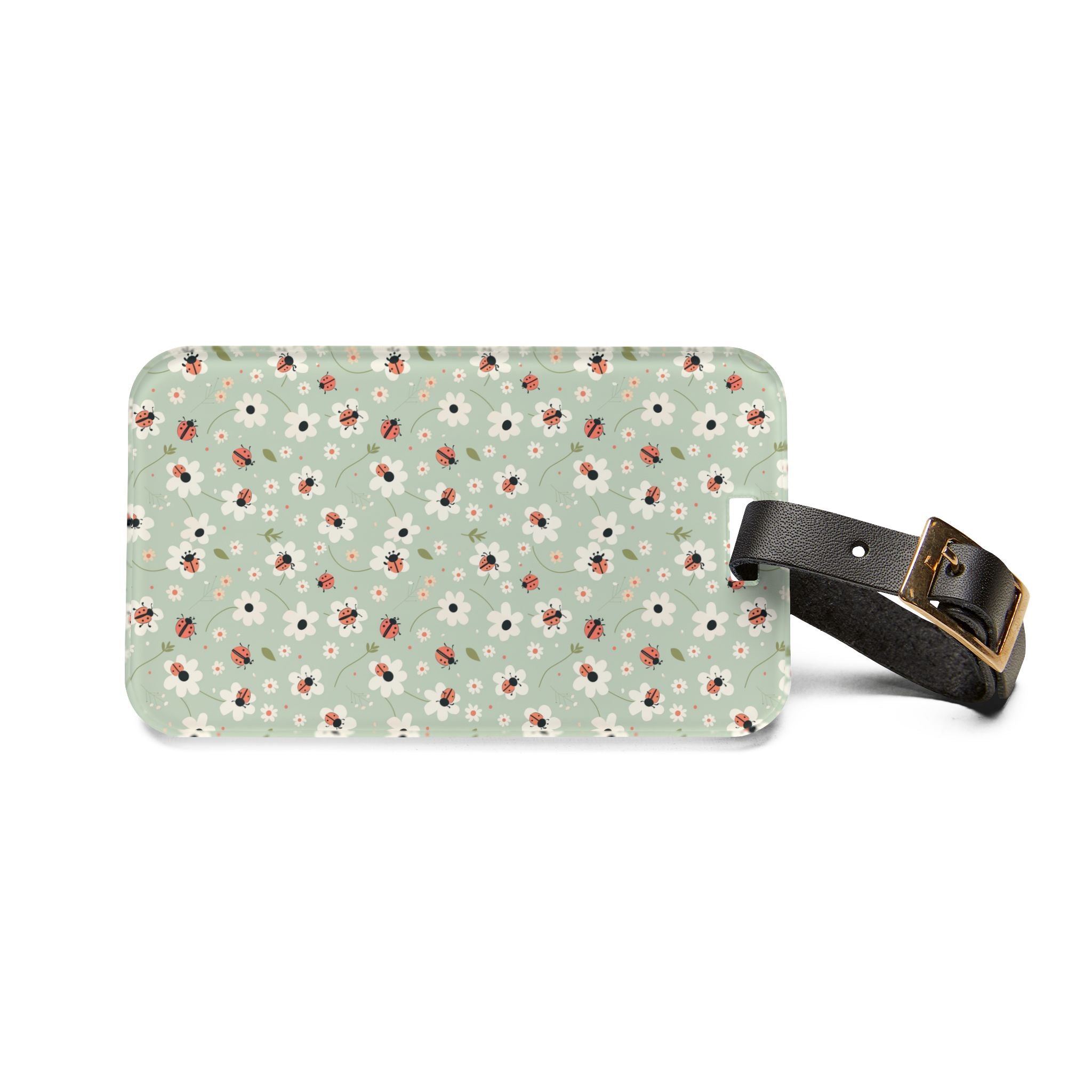 Floral Ladybug Luggage Tag | Cottagecore Suitcase Tag | Cute Daisy Travel Bag Identifier | Farmhouse Travel Accessory | Gumpert Homestead