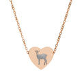 Goat Heart Necklace – Goat Lover Jewelry, Rose Gold Farmhouse Necklace, Homestead Goat Gift