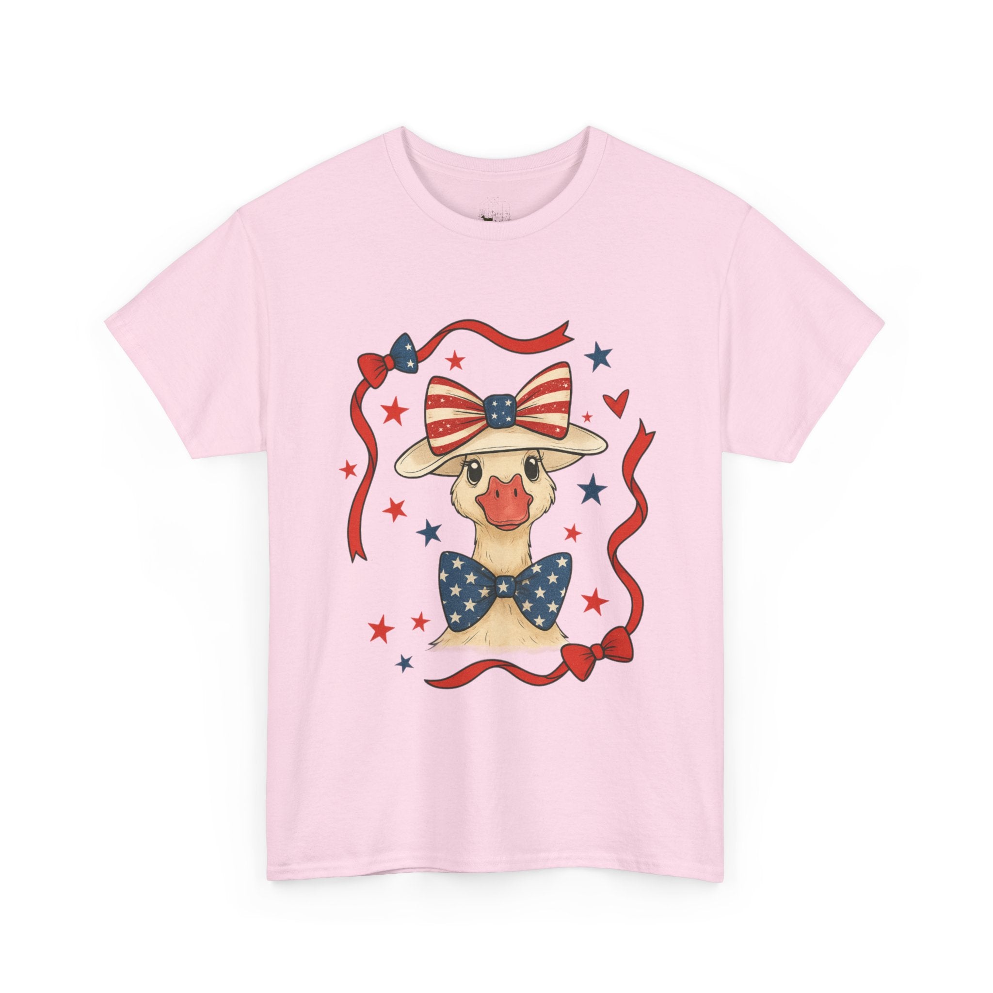 4th of July Goose T-Shirt | Patriotic Farm Goose Graphic Tee | Americana Country Shirt | Red White Blue Farm Animal Shirt | Homestead Summer Apparel