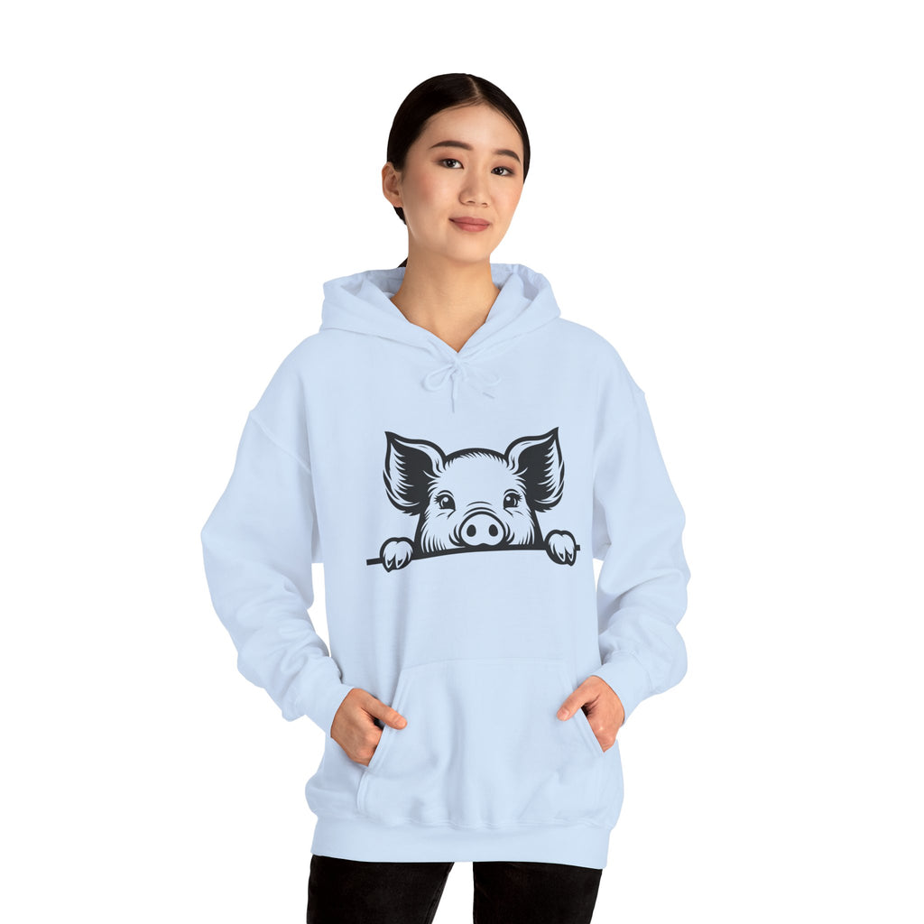 Peeking Pig Hoodie – Cute Pig Pullover Sweatshirt, Pig Lover Hoodie, Farm Life Hoodie, Mini Pig Apparel, Homestead Hoodie, Farm Animal Hoodie, Country Living Unisex Hoodie