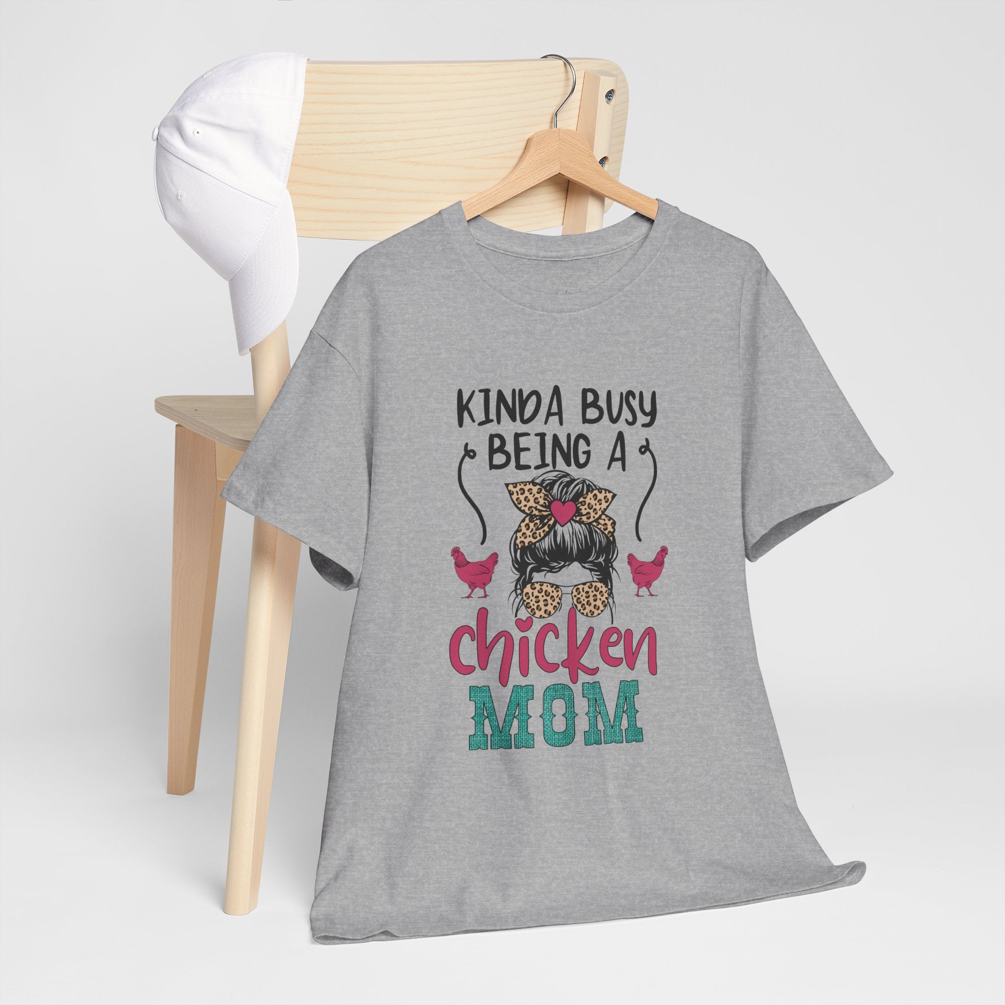 Kinda Busy Being a Chicken Mom T-Shirt – Funny Chicken Mom Shirt, Backyard Chicken Keeper Tee, Farm Life Graphic Shirt, Homestead Apparel Gift