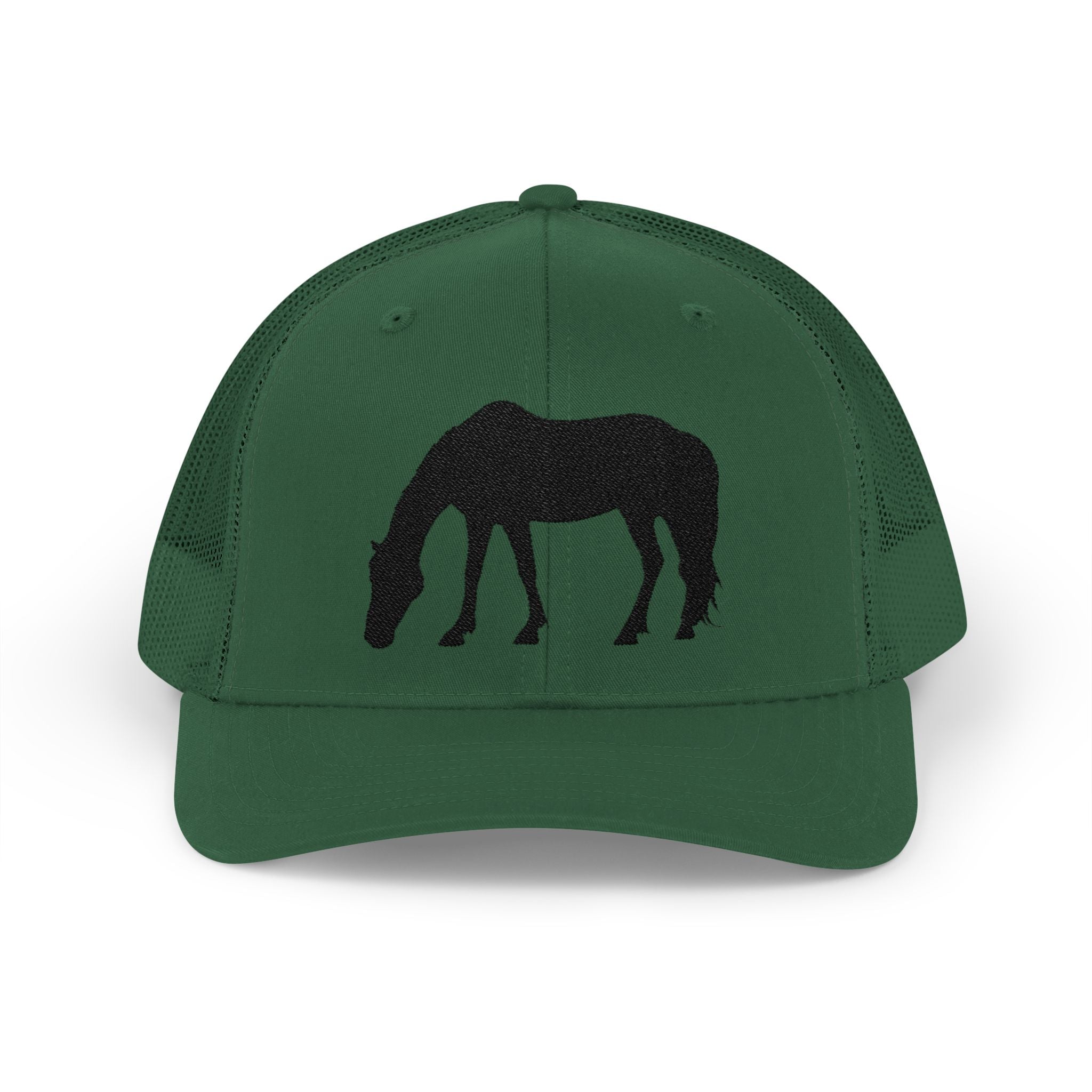 Grazing Horse Trucker Hat | Farm Life Mesh Snapback Cap | Equestrian Horse Lover Hat | Rustic Ranch & Cottagecore Farm Cap