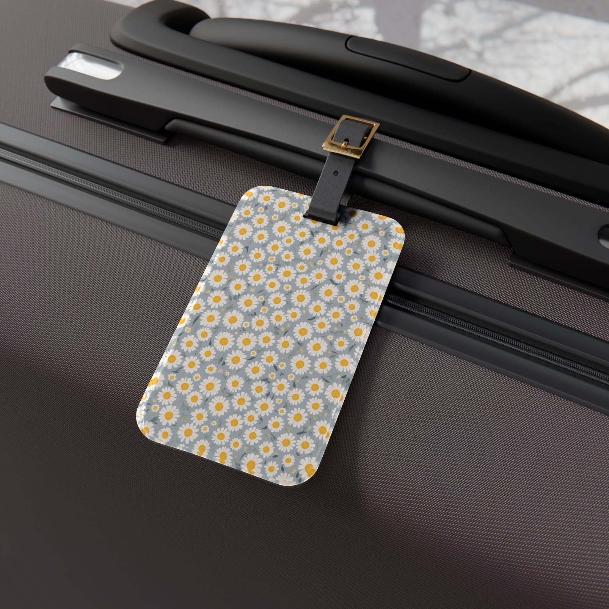 Daisy Luggage Tag | Cottagecore Travel Accessory | Floral Suitcase Tag | Cute Farmhouse Bag Identifier | Gumpert Homestead
