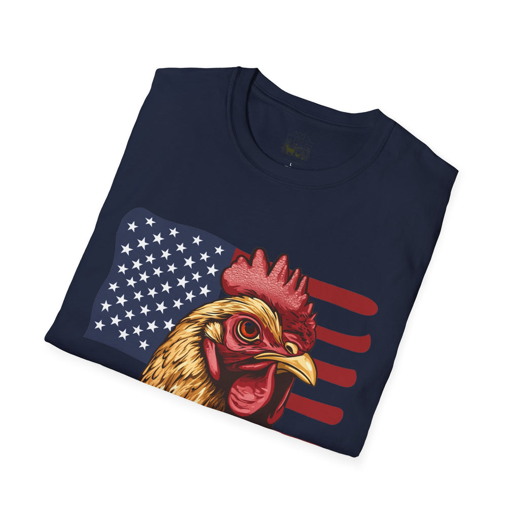 4th Of July Chicken T-Shirt – American Flag Hen Shirt, Farm Life Tee, 4th of July Chicken Shirt, Backyard Chicken Keeper Gift, Homestead Farm Apparel