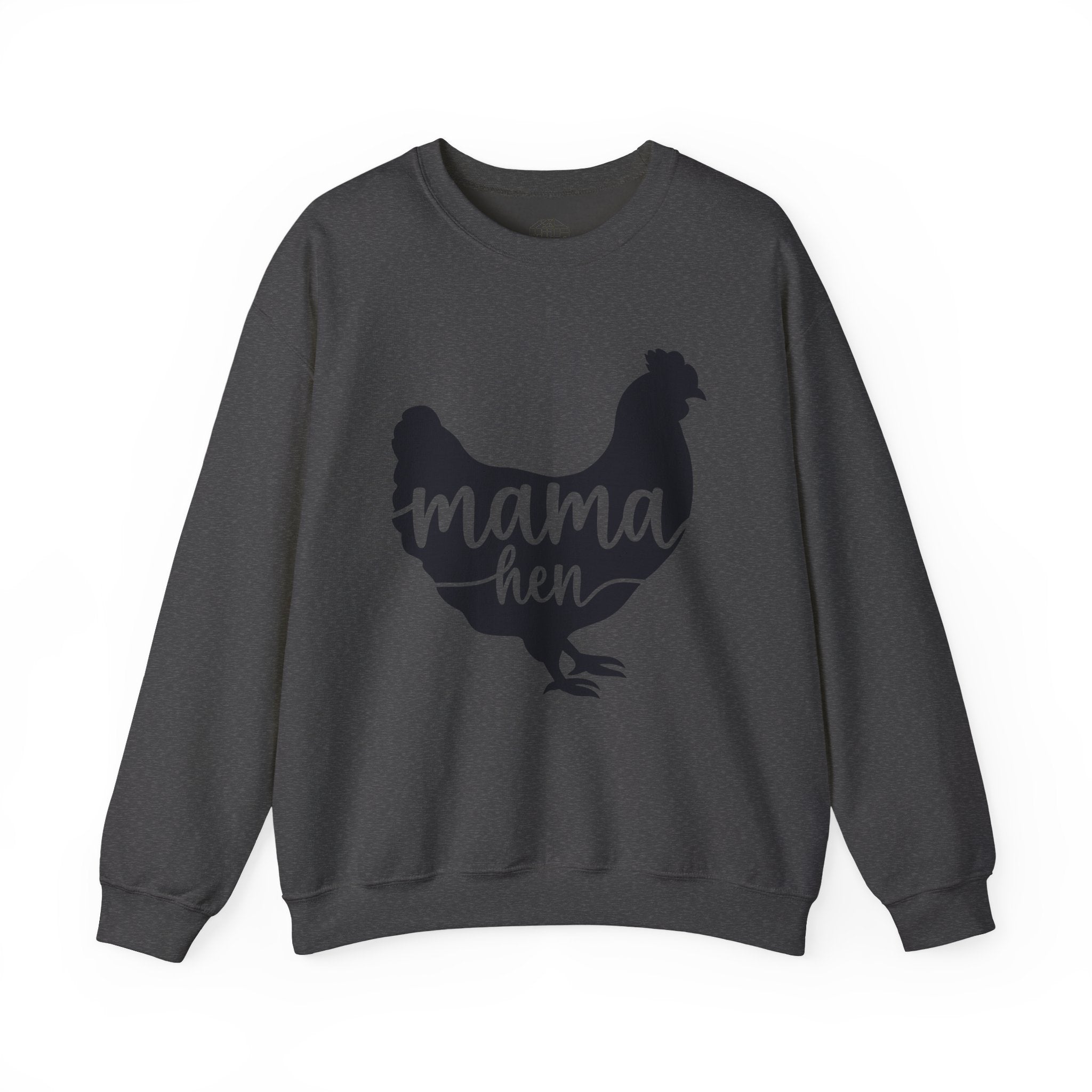 Mama Hen Sweatshirt – Minimalist Chicken Mom Crewneck, Neutral Farmhouse Homestead Pullover, Unisex Gildan 18000