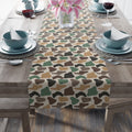 Duck Camo Farmhouse Table Runner | Rustic Waterfowl Kitchen Decor | Country Duck Print Dining Table Linen | Homestead Farm Table Runner