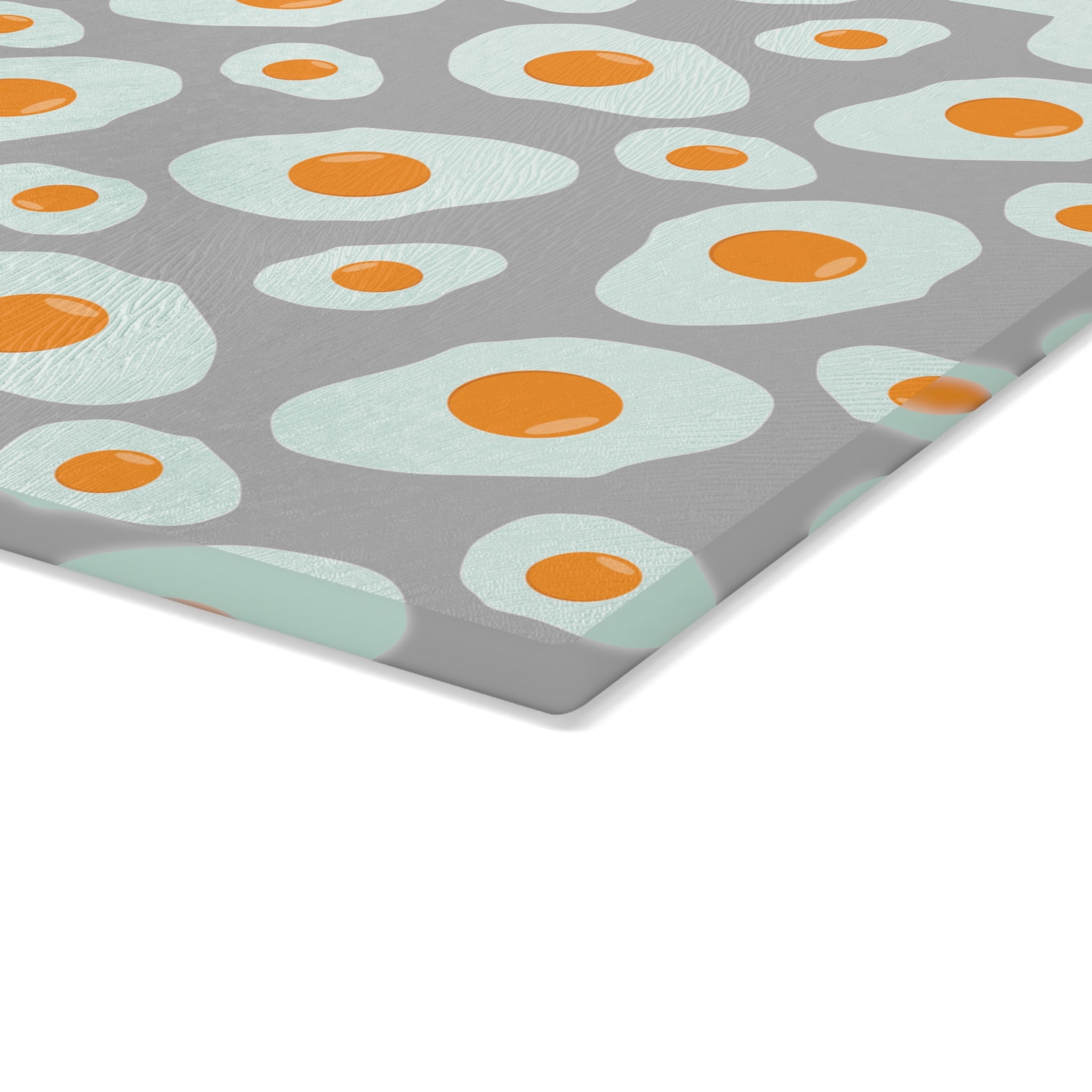 Funny Egg Glass Cutting Board | Farmhouse Kitchen Decor | Fried Egg Pattern Tempered Glass Cutting Board | Gumpert Homestead