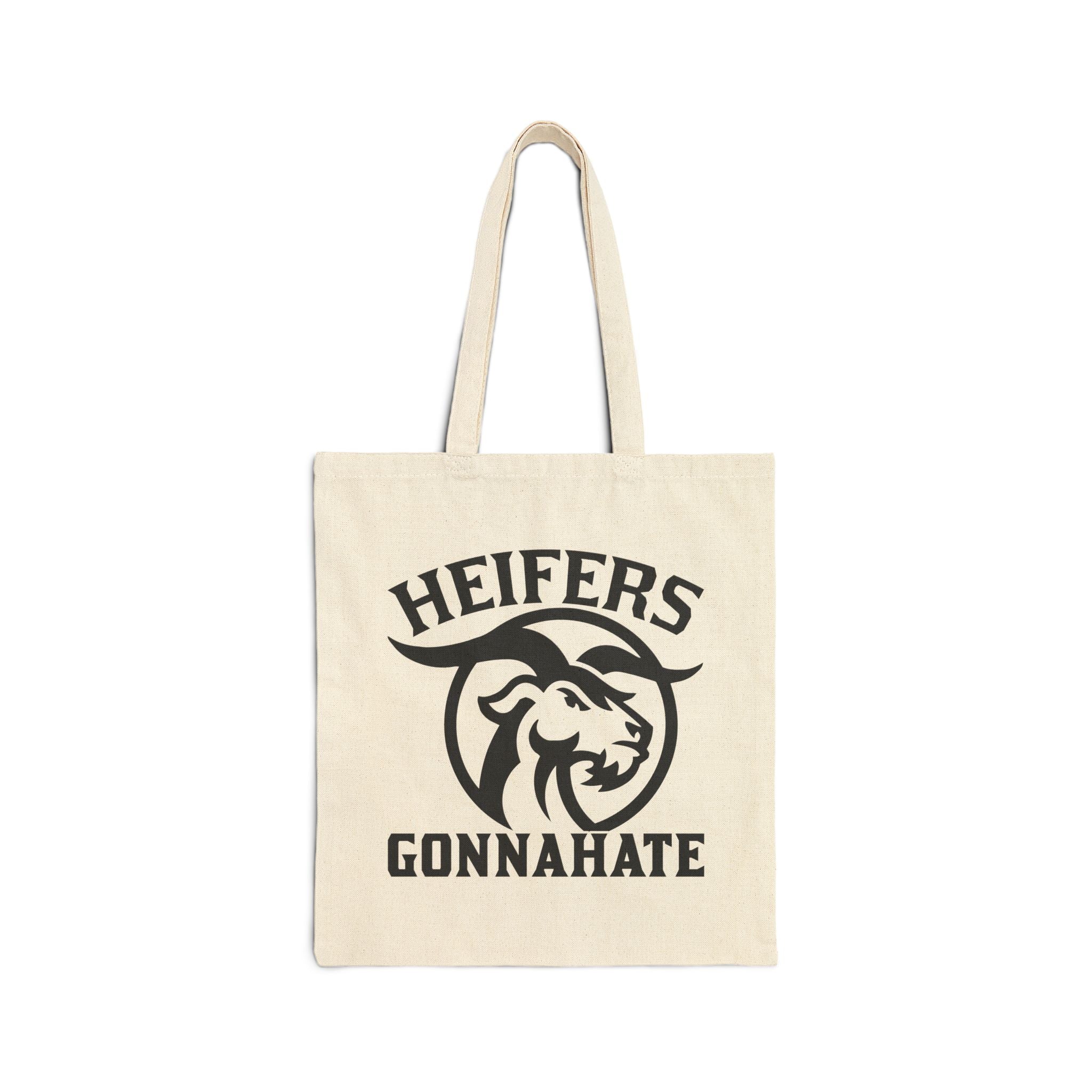 Heifers Gonna Hate Tote Bag | Funny Cowgirl Canvas Tote | Farm Girl Market Bag | Western Farm Tote | Cow Lover Gift | Gumpert Homestead