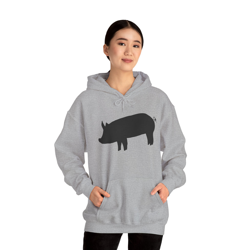 Pig Silhouette Hoodie – Farm Life Sweatshirt, Pig Lover Pullover, Homestead Hoodie, Mini Pig Apparel, Farm Animal Hoodie, Country Living Unisex Hoodie