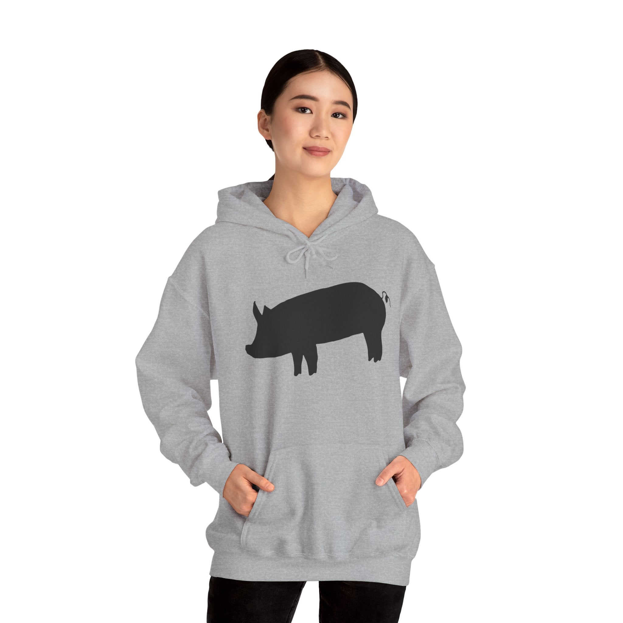 Pig Silhouette Hoodie – Farm Life Sweatshirt, Pig Lover Pullover, Homestead Hoodie, Mini Pig Apparel, Farm Animal Hoodie, Country Living Unisex Hoodie