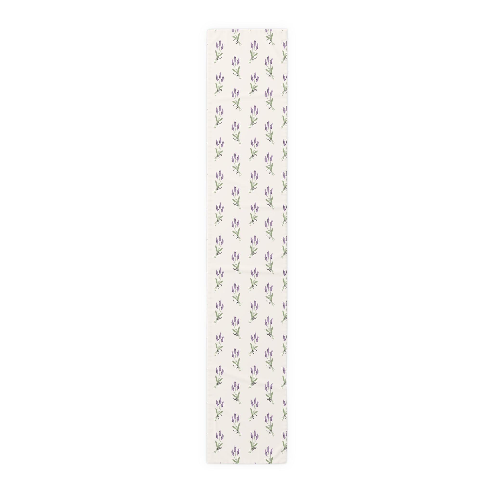 Lavender Floral Table Runner | Cottagecore Farmhouse Kitchen Decor | Purple Wildflower Dining Table Runner | Rustic Country Table Linen