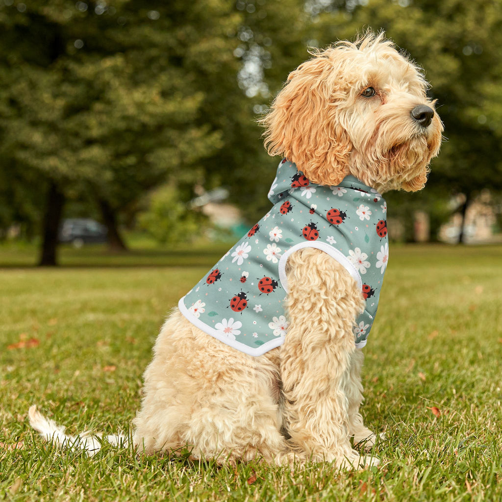 Cute Ladybug Pet Hoodie, Cute Pet Apparel, Animal Lover Gift, Dog Sweater, Cat Jumper, Pet Clothing