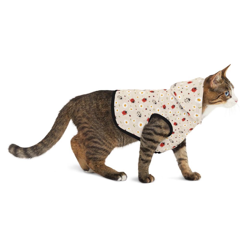 Ladybug Pet Hoodie, Cute Pet Apparel, Animal Lover Gift, Dog Sweater, Cat Jumper, Pet Clothing