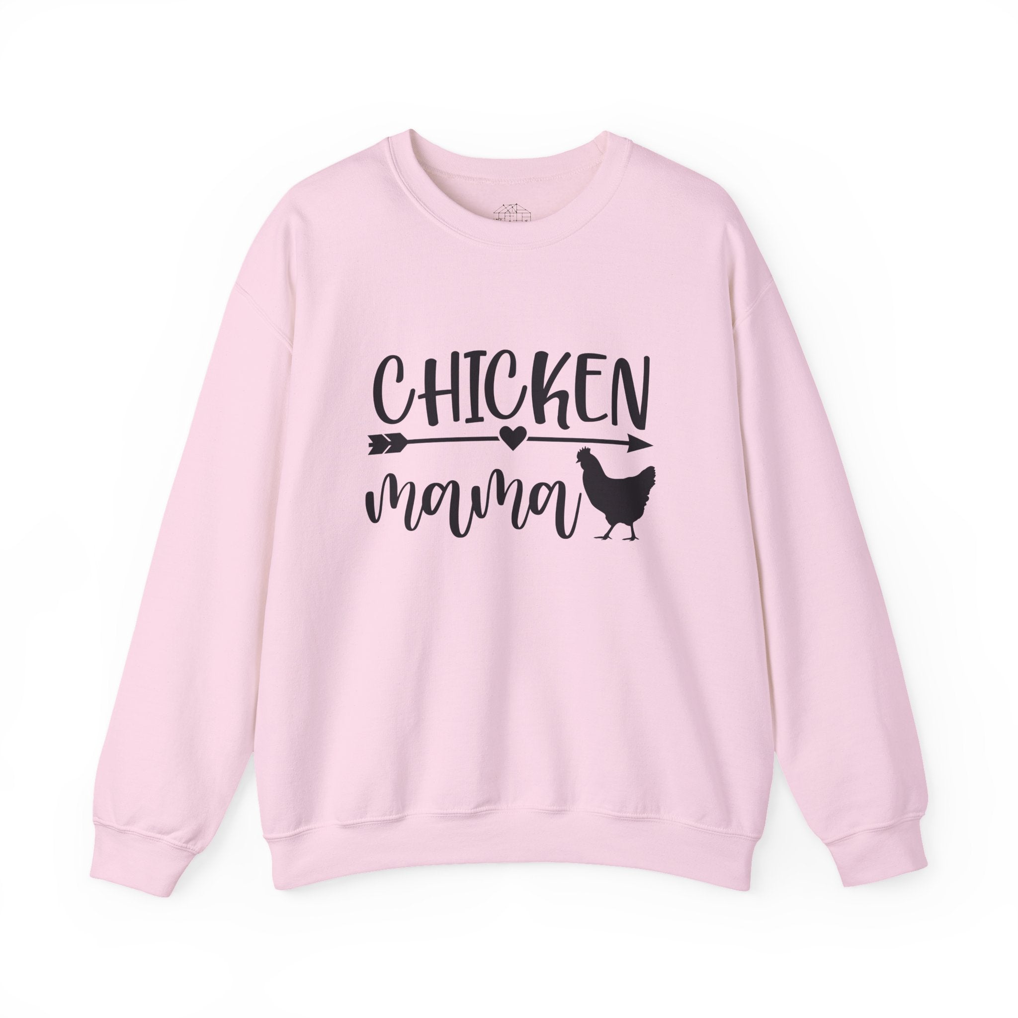 Chicken Mama Sweatshirt – Farmhouse Chicken Mom Crewneck, Rustic Homestead Pullover, Unisex Gildan 18000