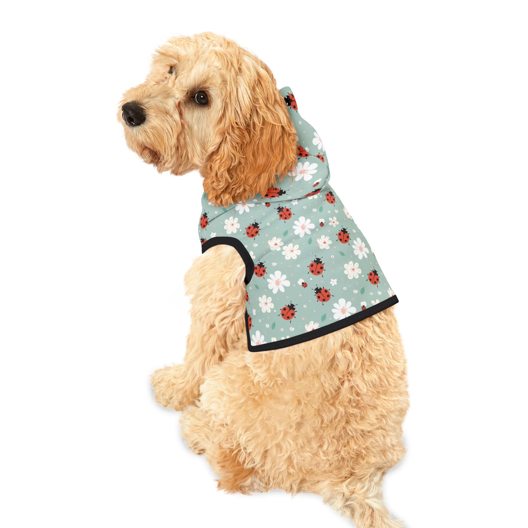 Cute Ladybug Pet Hoodie, Cute Pet Apparel, Animal Lover Gift, Dog Sweater, Cat Jumper, Pet Clothing