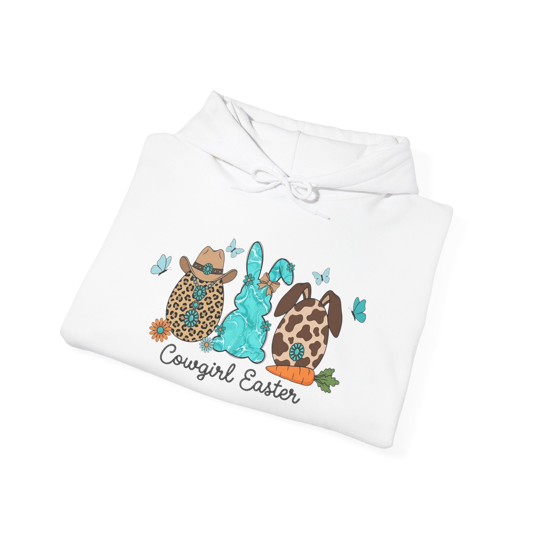 Cowgirl Easter Hoodie | Western Bunny Sweatshirt | Farmhouse Easter Pullover | Cowboy Bunny Hoodie | Cottagecore Easter Hoodie | Country Spring Apparel | Homestead Easter Shirt