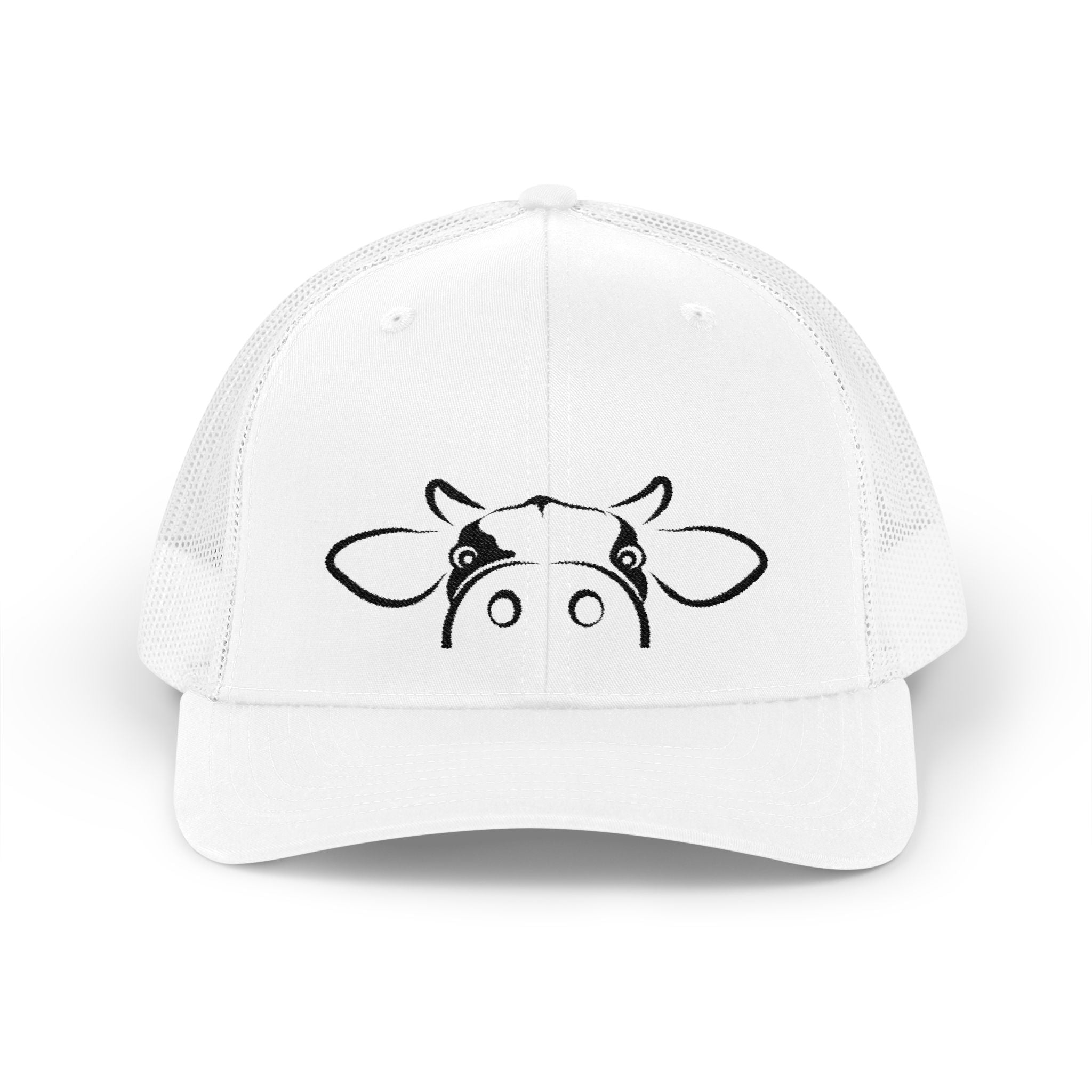 Peekaboo Cow Pink Trucker Hat – Cute Farm Snapback Cap, Cow Lover Hat, Farm Girl Mesh Hat, Country Cottagecore Hat