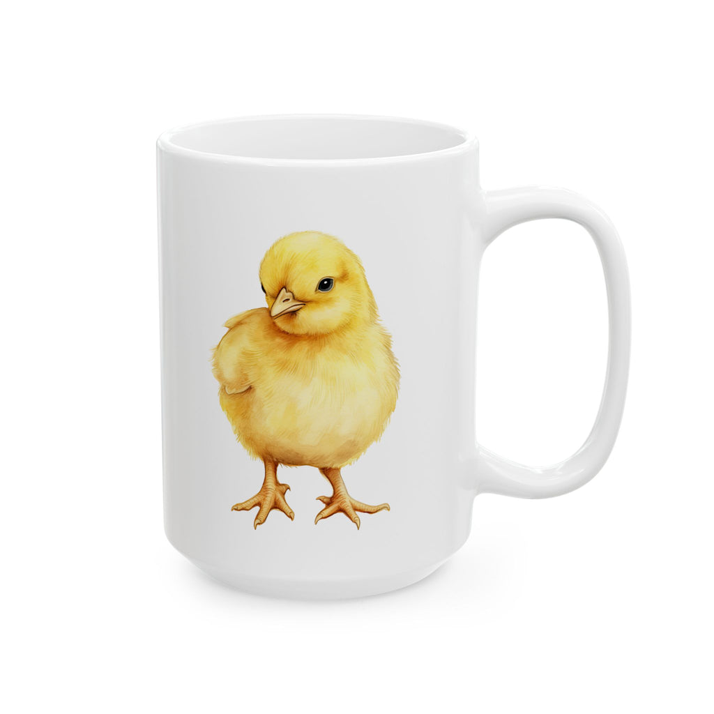 Baby Chick Ceramic Mug – Cute Chicken Coffee Cup, Farm Homestead Mug, Chick Lover Gift (11oz, 15oz)