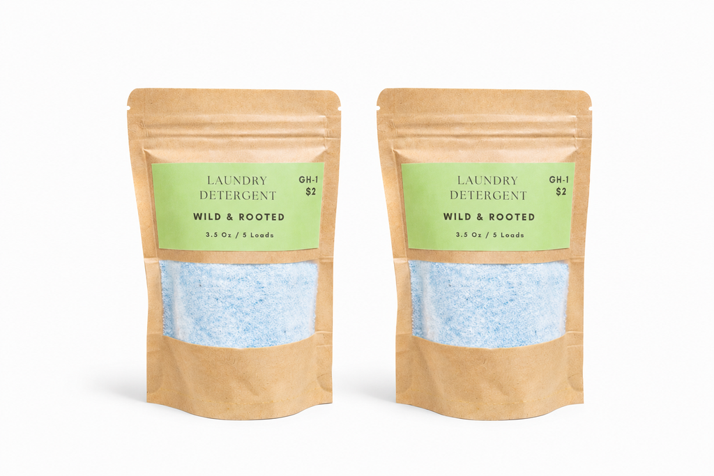 Wild & Rooted Handmade Laundry Detergent | Earthy Botanical Laundry Powder HE Washer Safe | Available in 3 Sizes